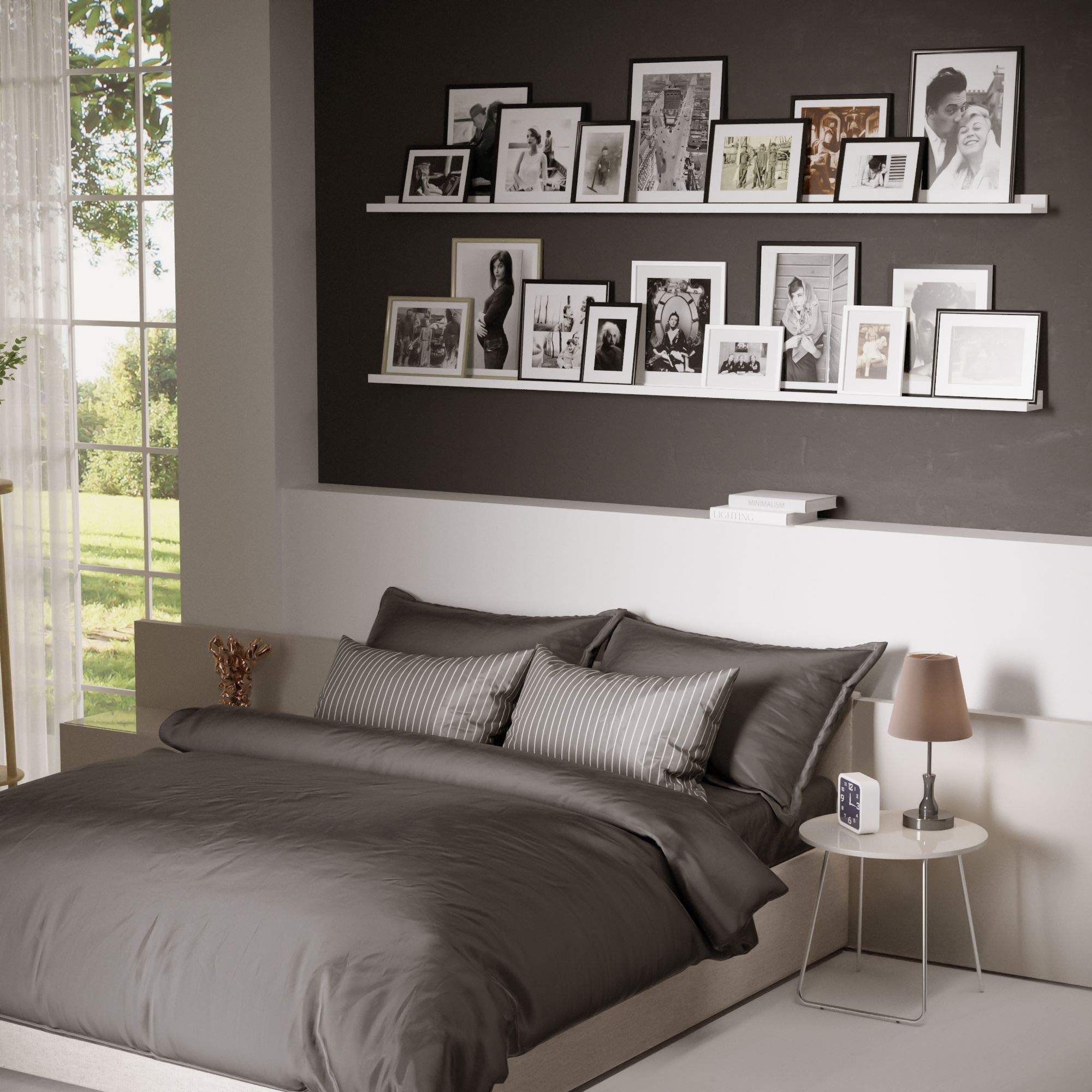 Wallniture Denver White Picture Ledge 72