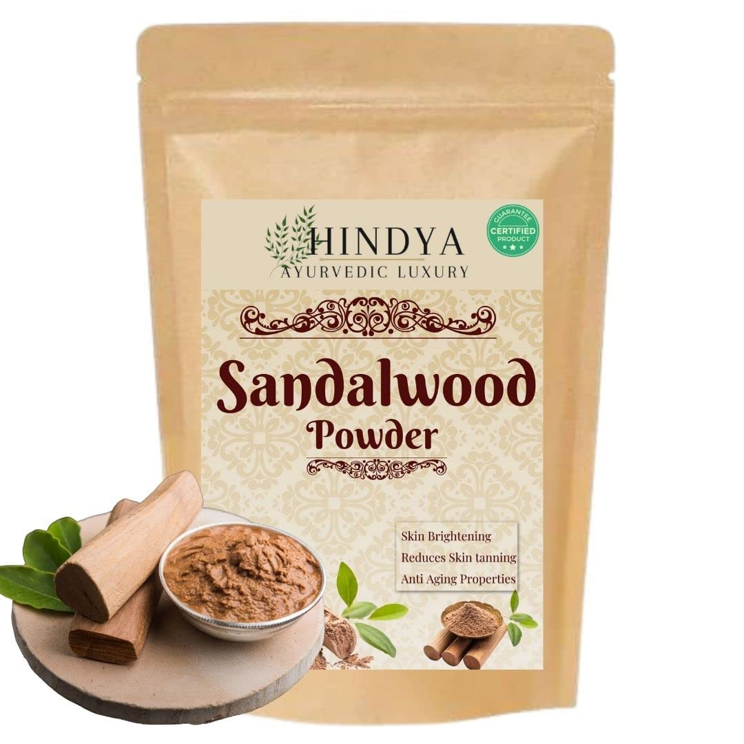 Pure Sandalwood Powder (Chandan) 3.5 oz (100g) - Natural Face Mask & Pooja Rituals - Skin Care & Spiritual Ceremonies