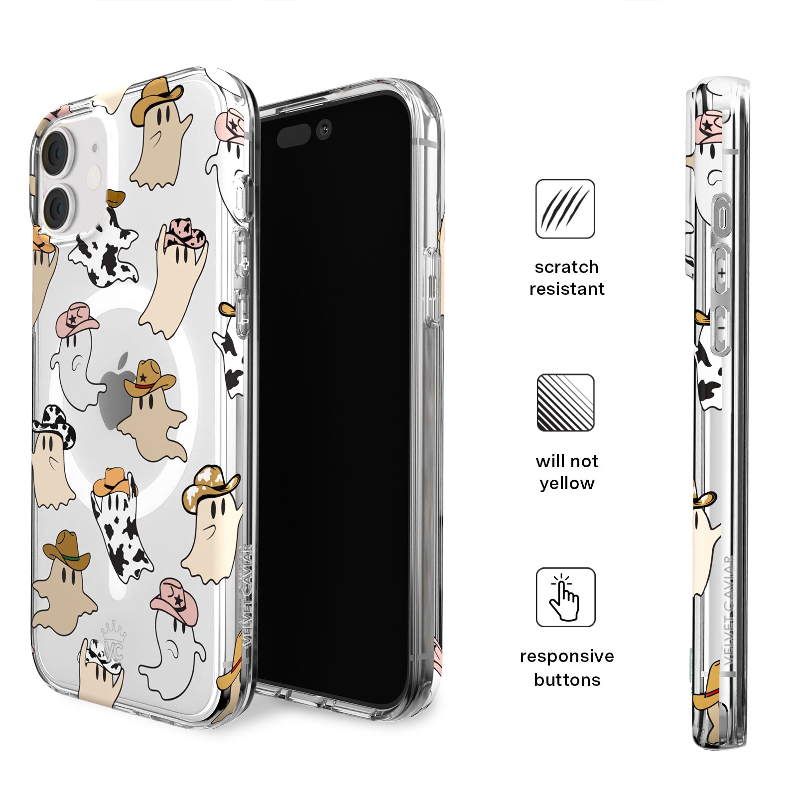 Ghosted Cowboys iPhone Case - Stylish & Durable Phone Cover for iPhone 13/14/15 Pro Max - Perfect for Western Lovers & Country Music Fans (Rodeo, Concerts, Outdoor Adventures)