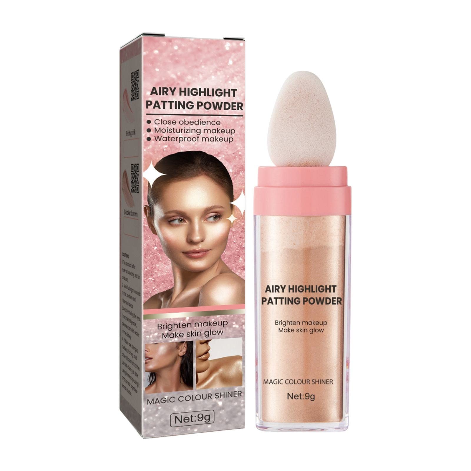 Highlighter Flashing Powder - Waterproof Brightening & Moisturizing Face & Body Glow Makeup - Multipurpose Shimmer Cosmetic for Cheeks, Eyes & Décolleté | Perfect for Parties, Photos & Night Out Glam