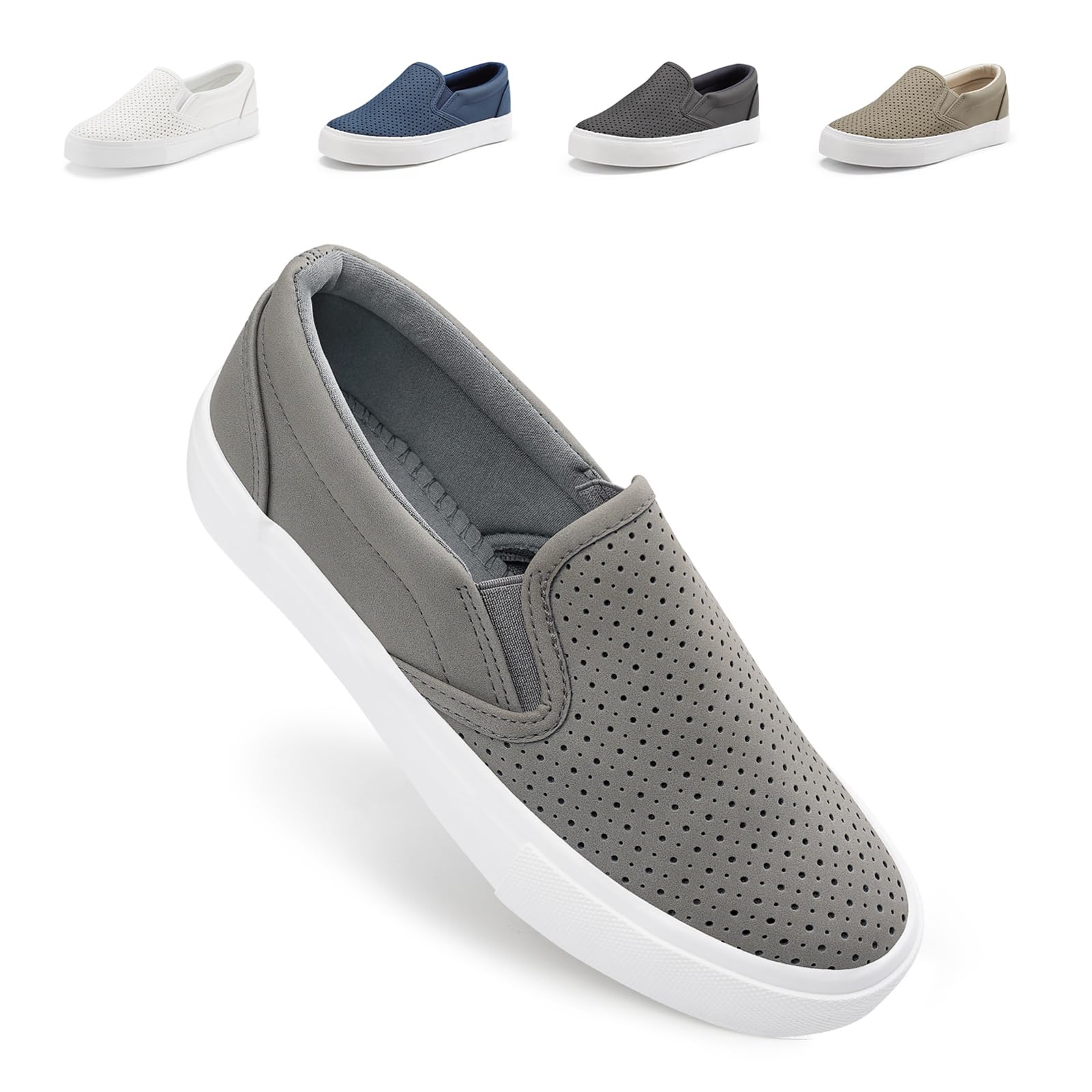 JENN ARDOR Women's Slip On Sneakers - Comfortable Walking Shoes with Memory Foam - Fashion Loafers & Casual Flats for Everyday Wear | Perfect for Work, Travel & Daily Activities