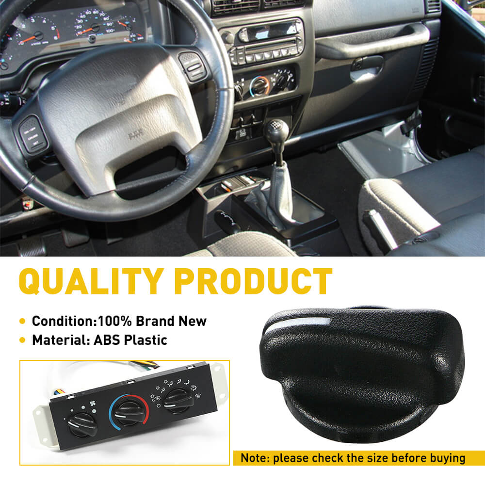 AC Climate Control Switch Knob Fan Switch Replacement for 99-03 Dodge Ram 1500/2500/3500 & 99-06 Jeep Wrangler - Perfect for Interior Climate System Repair and Customization
