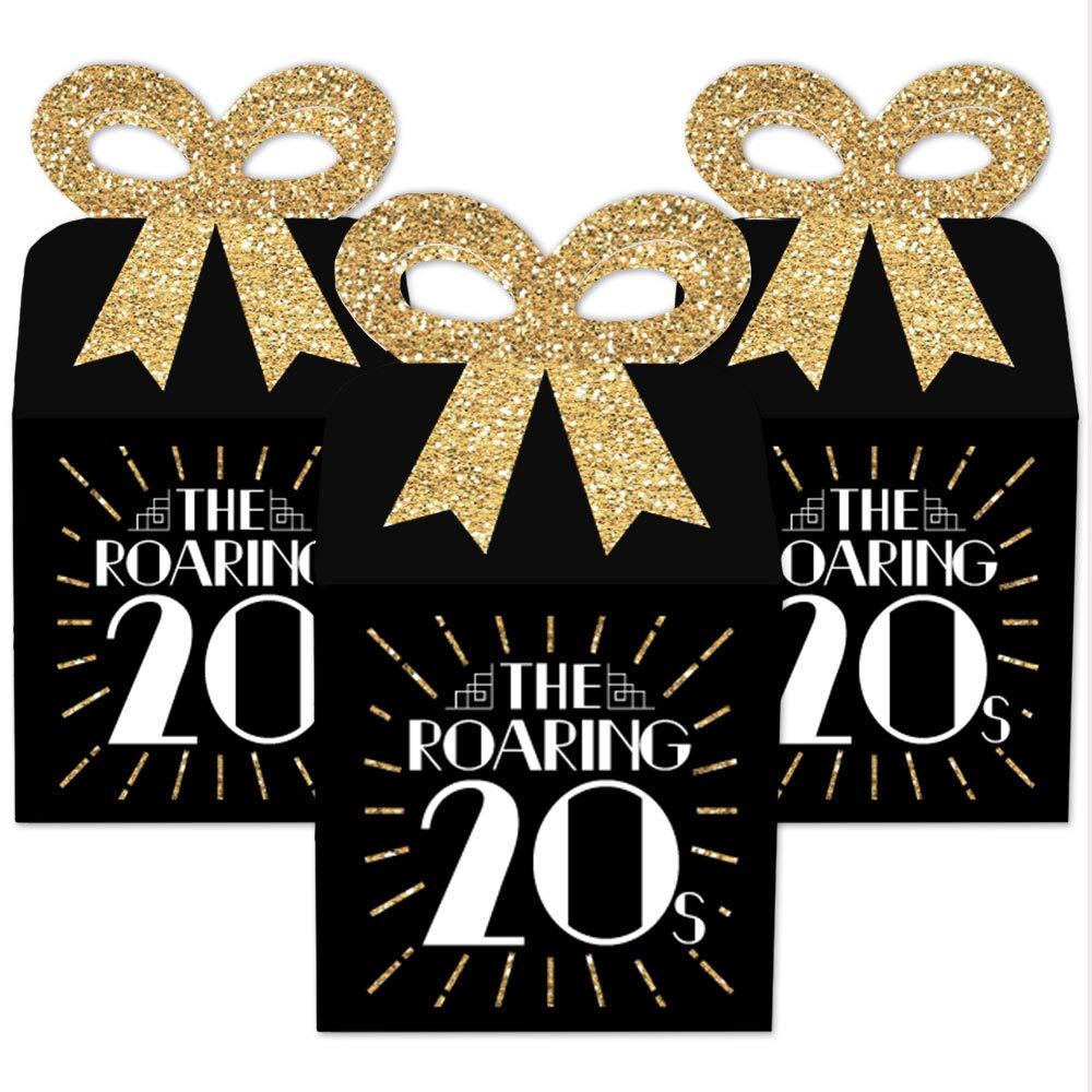 Roaring 20s Art Deco Gift Boxes - Set of 12 for Jazz Party Favors