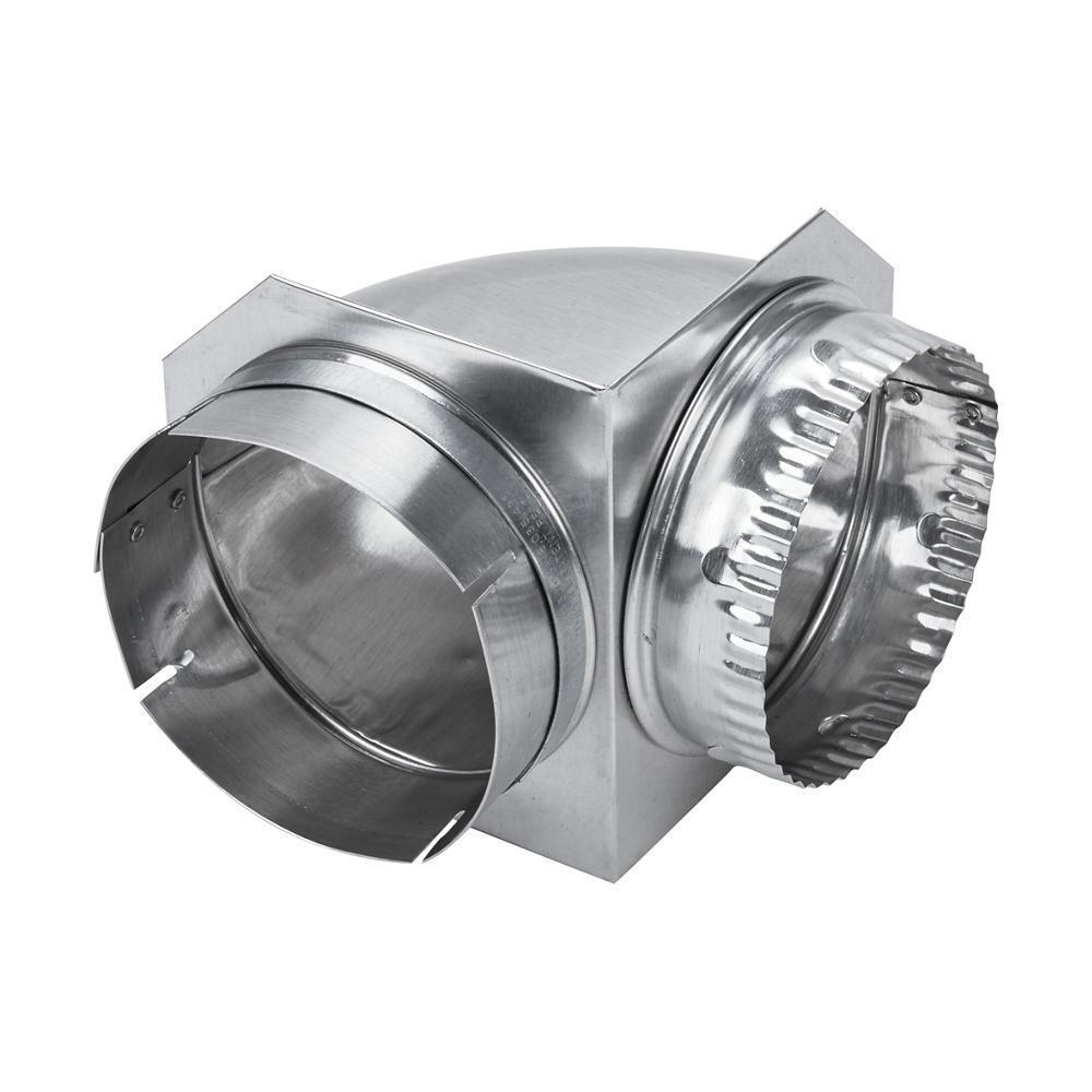 Amana 4396020BULK Dryer Exhaust Wall Elbow - 4 Inch Vent Duct Connector for Clothes Dryer, Durable Metal Construction - Perfect for Laundry Room, Basement & Home Ventilation Systems