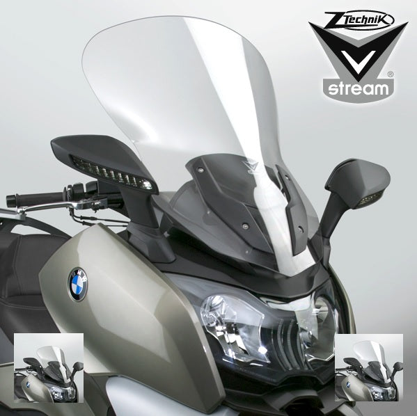 ZTechnik C650GT (2012-2015) VStream Windshield - Premium Motorcycle Windshield for BMW C650GT Scooter - Perfect for Highway Riding and All-Weather Protection