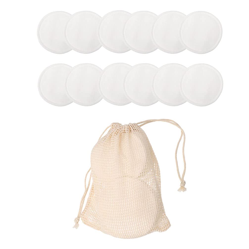 FRCOLOR 20pcs Reusable Makeup Remover Pads - Soft Facial Cleansing Pads for Gentle Makeup Removal & Skincare - Eco-Friendly Washable Cotton Rounds for Daily Beauty Routine, Travel & Sensitive Skin Care