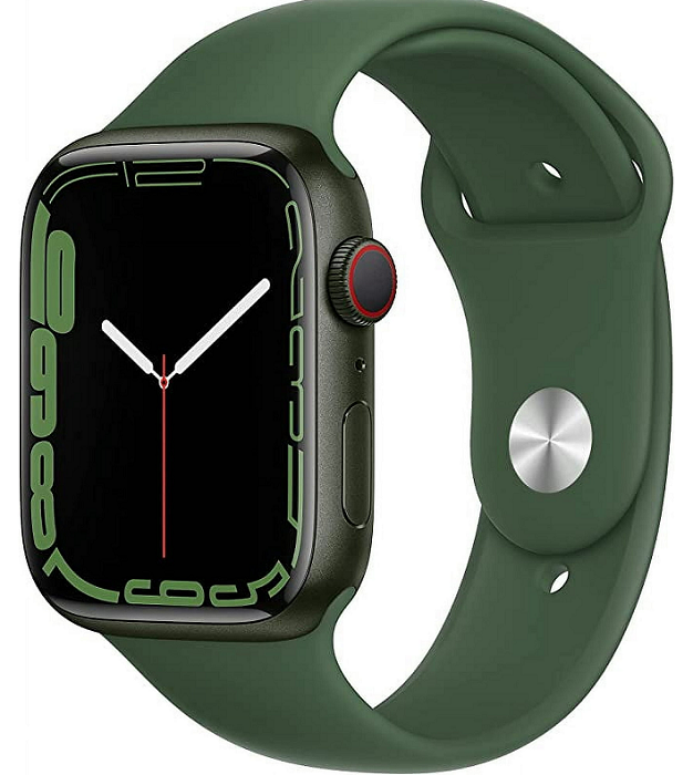 Refurbished Apple Watch Series 7 GPS + Cellular Smartwatch - 45mm Aluminum Case with Sport Band | Fitness Tracker, Heart Rate Monitor, Water Resistant | Perfect for Workouts, Swimming & Everyday Use