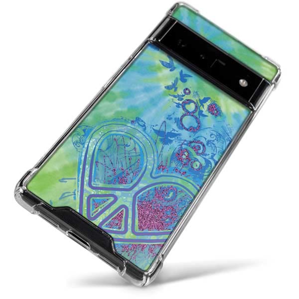 Google Pixel 6 Pro Clear Case - Liquid Blue Tie Dye Design for Protection & Style