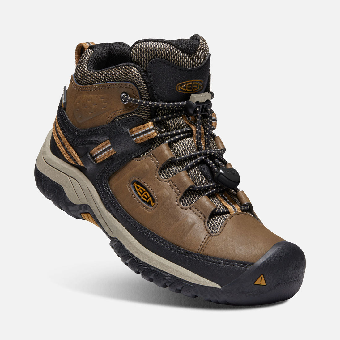 Keen Targhee Mid Hiking Shoes for Men & Women - Dark Earth/Golden Brown Waterproof Outdoor Boots - Perfect for Trail Hiking, Camping & Mountain Adventures