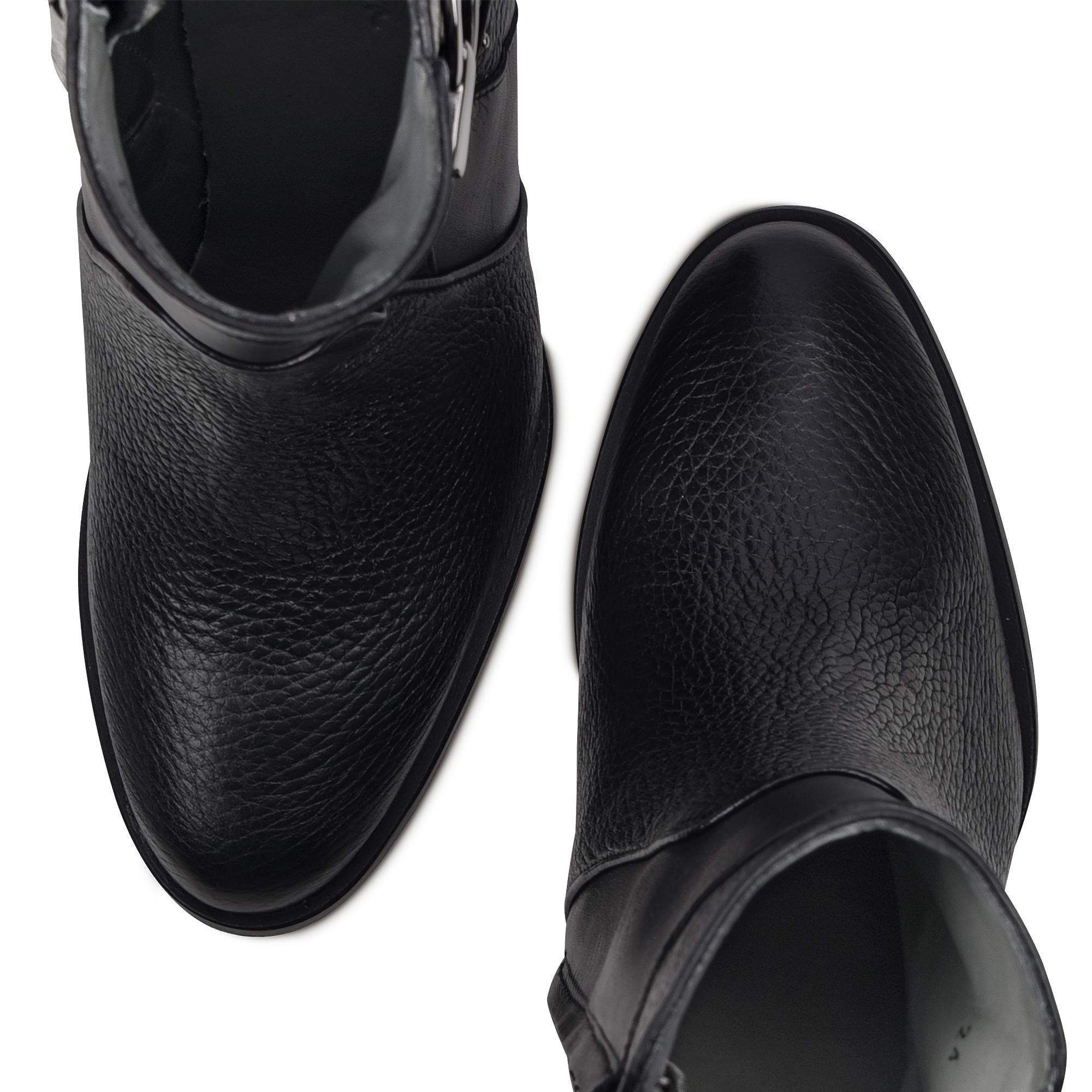 Franco Cuadra Women's Black Casual Fashion Deer Leather Ankle Boots - Stylish & Comfortable for Everyday Wear, Office, and Night Out