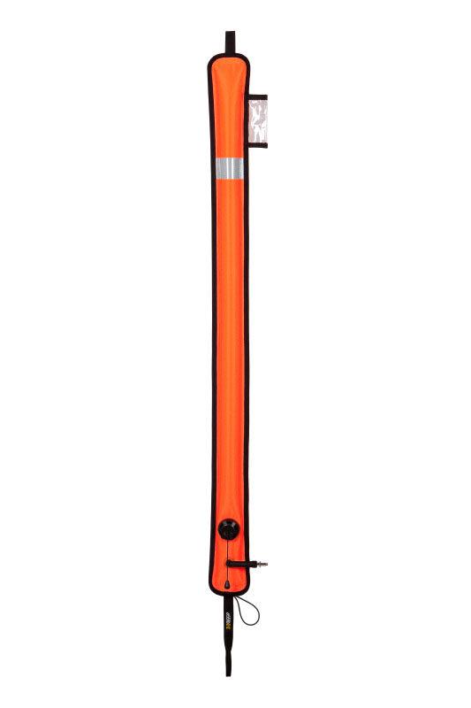 XDeep Closed DSMB 140cm - High Visibility Safety Marker Buoy for Scuba Diving & Technical Diving | Emergency Signaling Device for Underwater Adventures