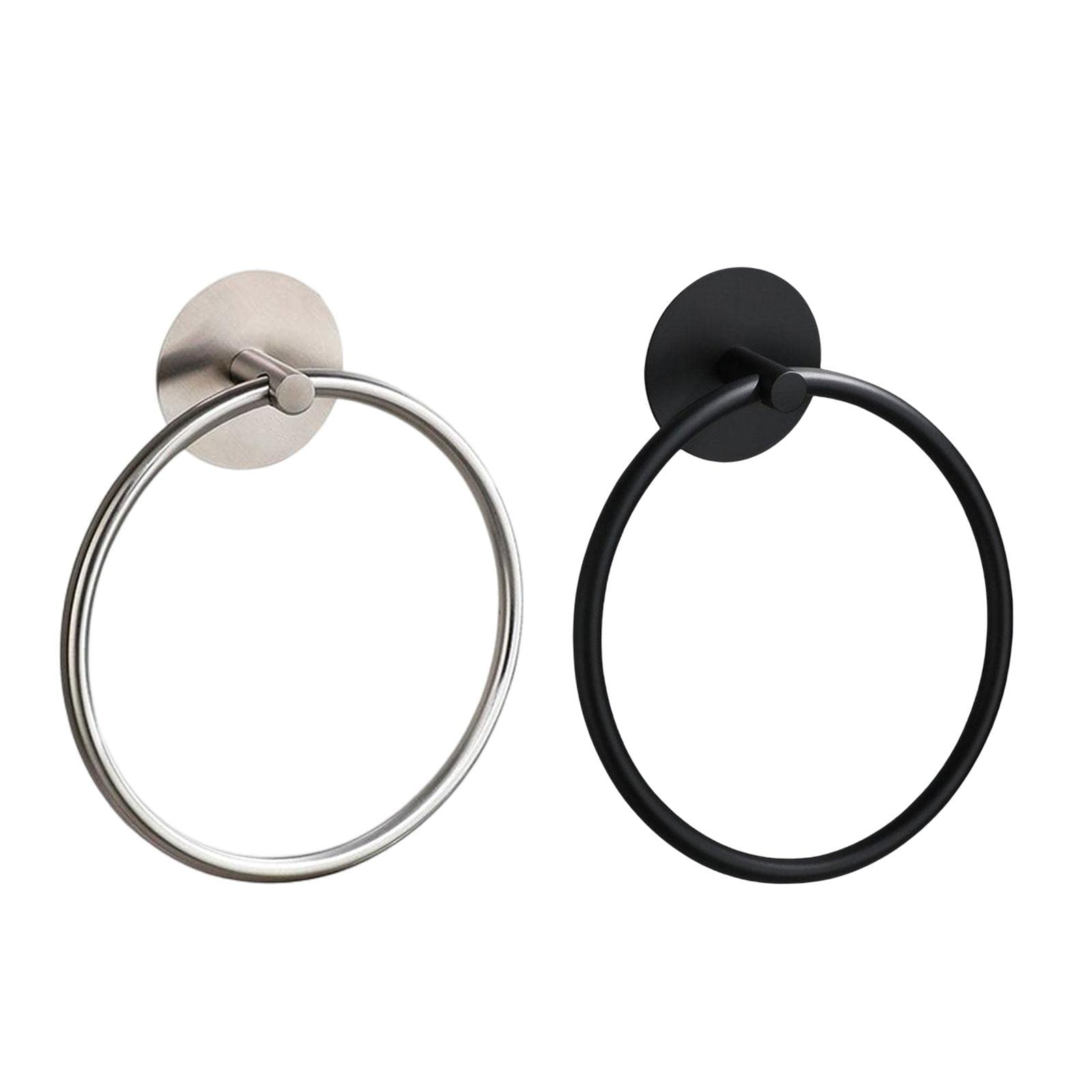 CALANDIS® Modern Stainless Steel Towel Ring - Hand Towel Holder for Bathroom & Kitchen - Brushed Nickel Finish - Durable & Rustproof - Perfect for Hanging Hand Towels, Washcloths & Kitchen Linens