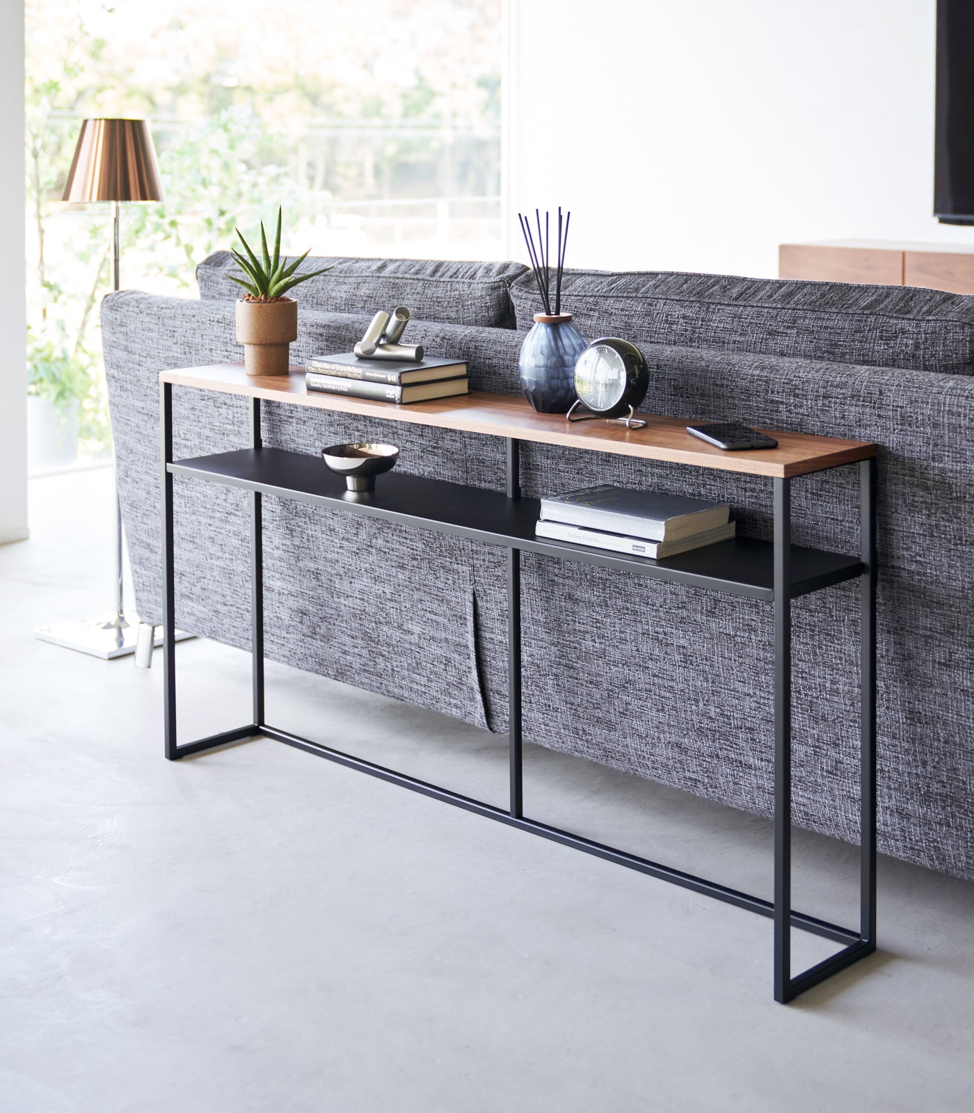 Modern Long Console Table - 2 Stylish Designs with Sturdy Steel Frame | Perfect for Entryway, Living Room & Hallway Decor