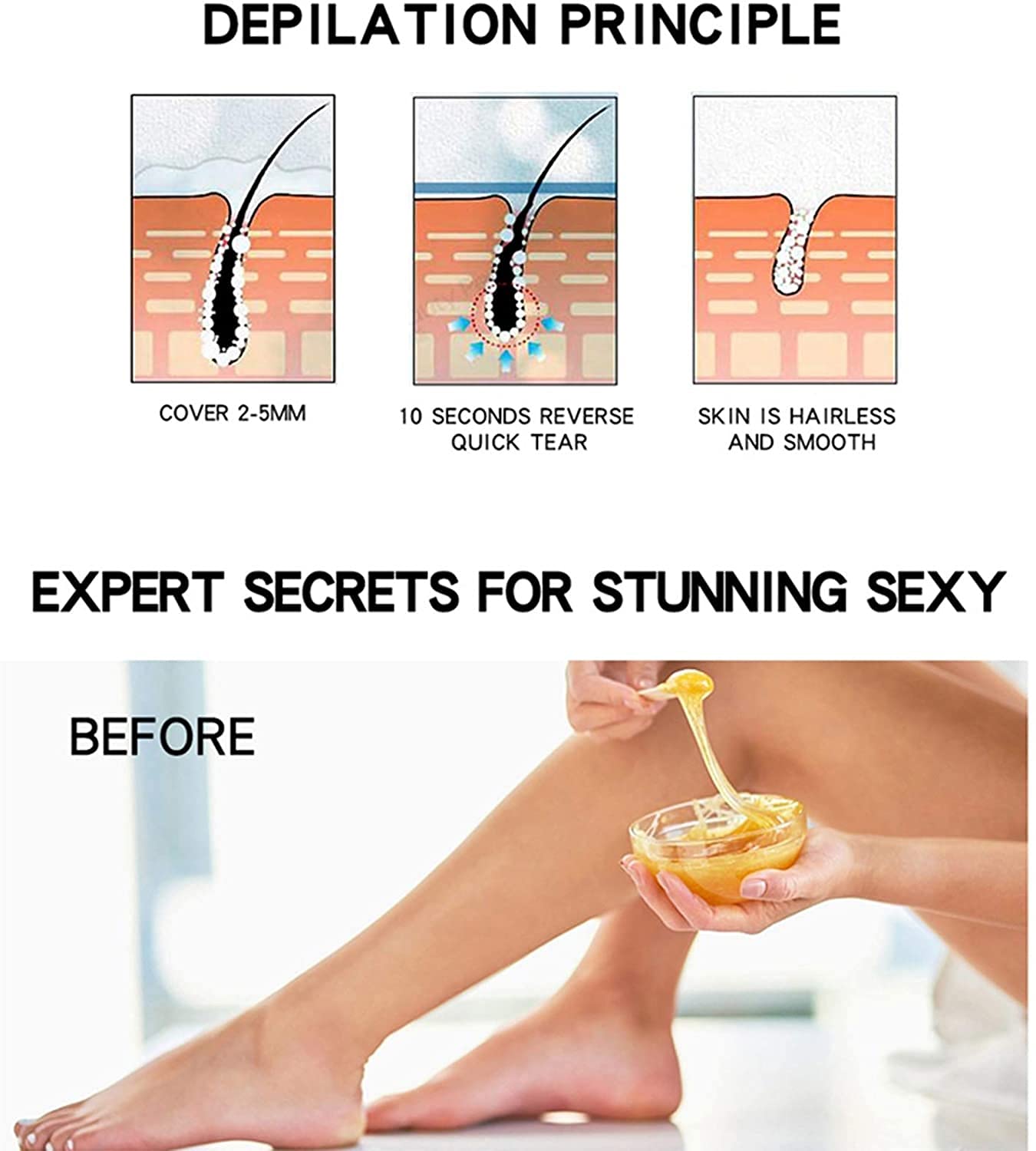Electric Wax Warmer for Hair Removal - Professional Waxing Machine for Brazilian, Eyebrow, Leg & Body Waxing Kit - Safe for Women & Men - Perfect for Home & Salon Use