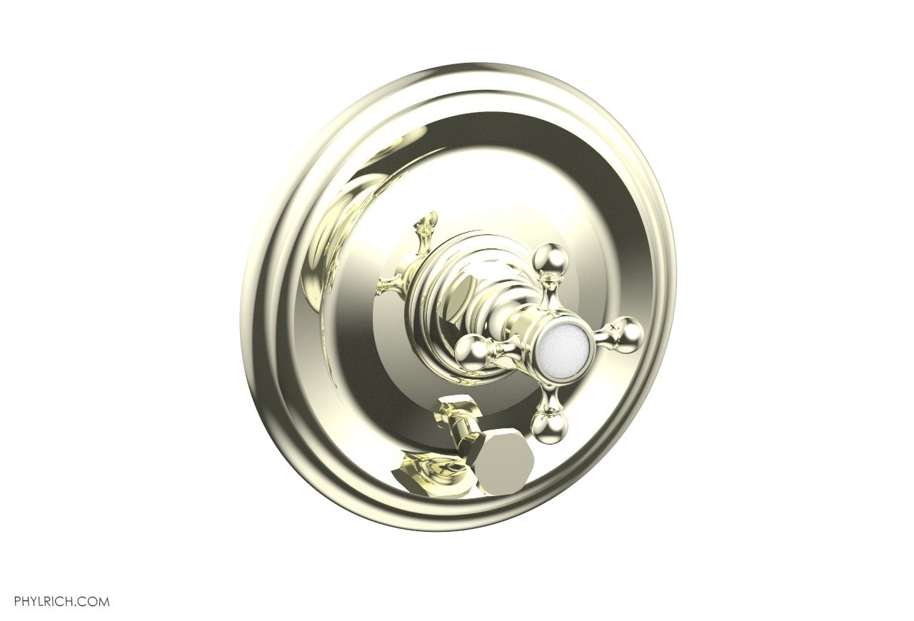 HEX TRADITIONAL Pressure Balance Shower Valve Trim Set with Diverter and Handle - 4-Inch Rough-In - Perfect for Bathroom Renovation and Modern Home Upgrades