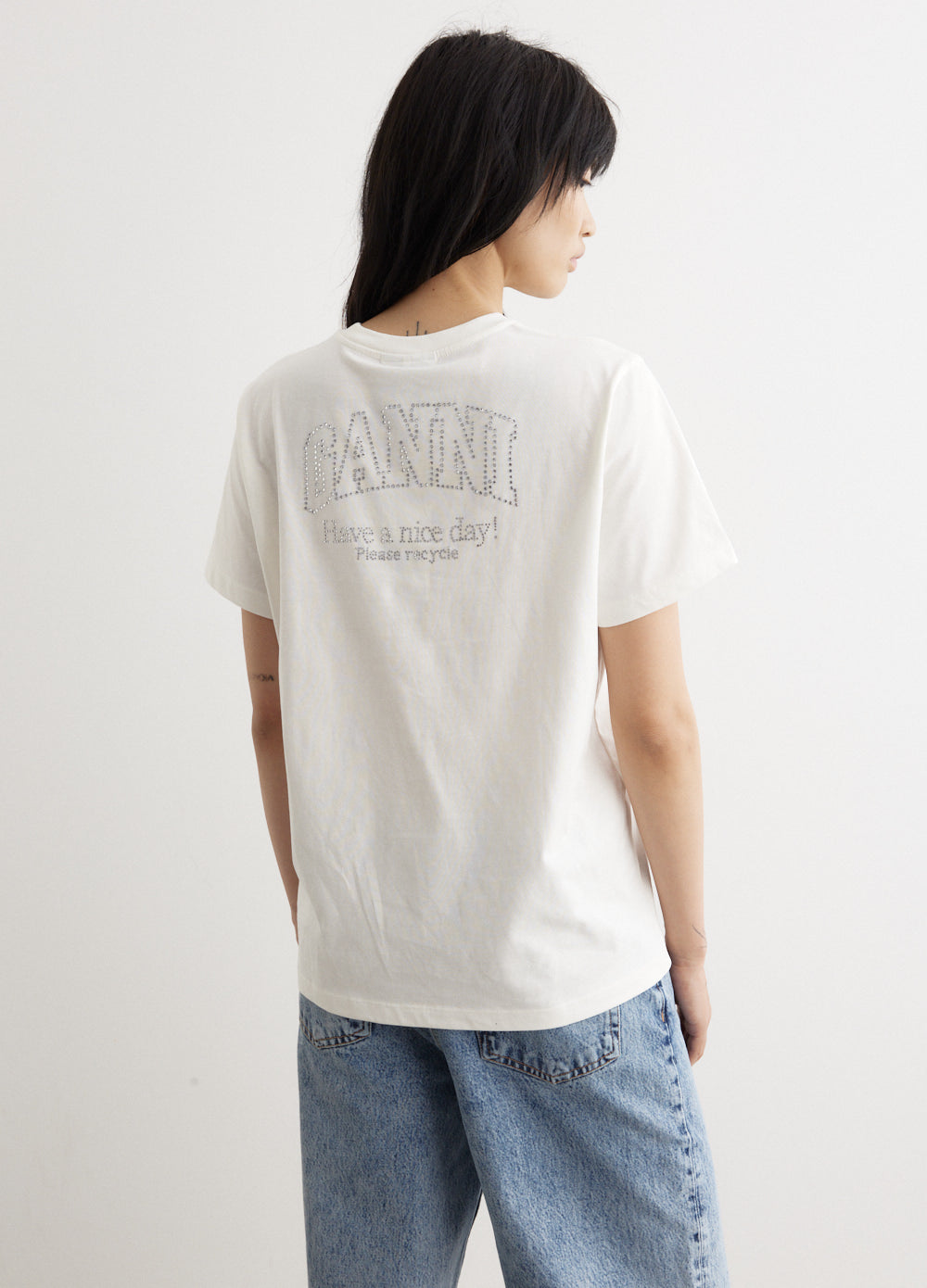 Sparkling Rhinestone Relaxed Fit T-Shirt for Women - Soft Jersey Fabric - Perfect for Casual Wear, Parties & Everyday Comfort