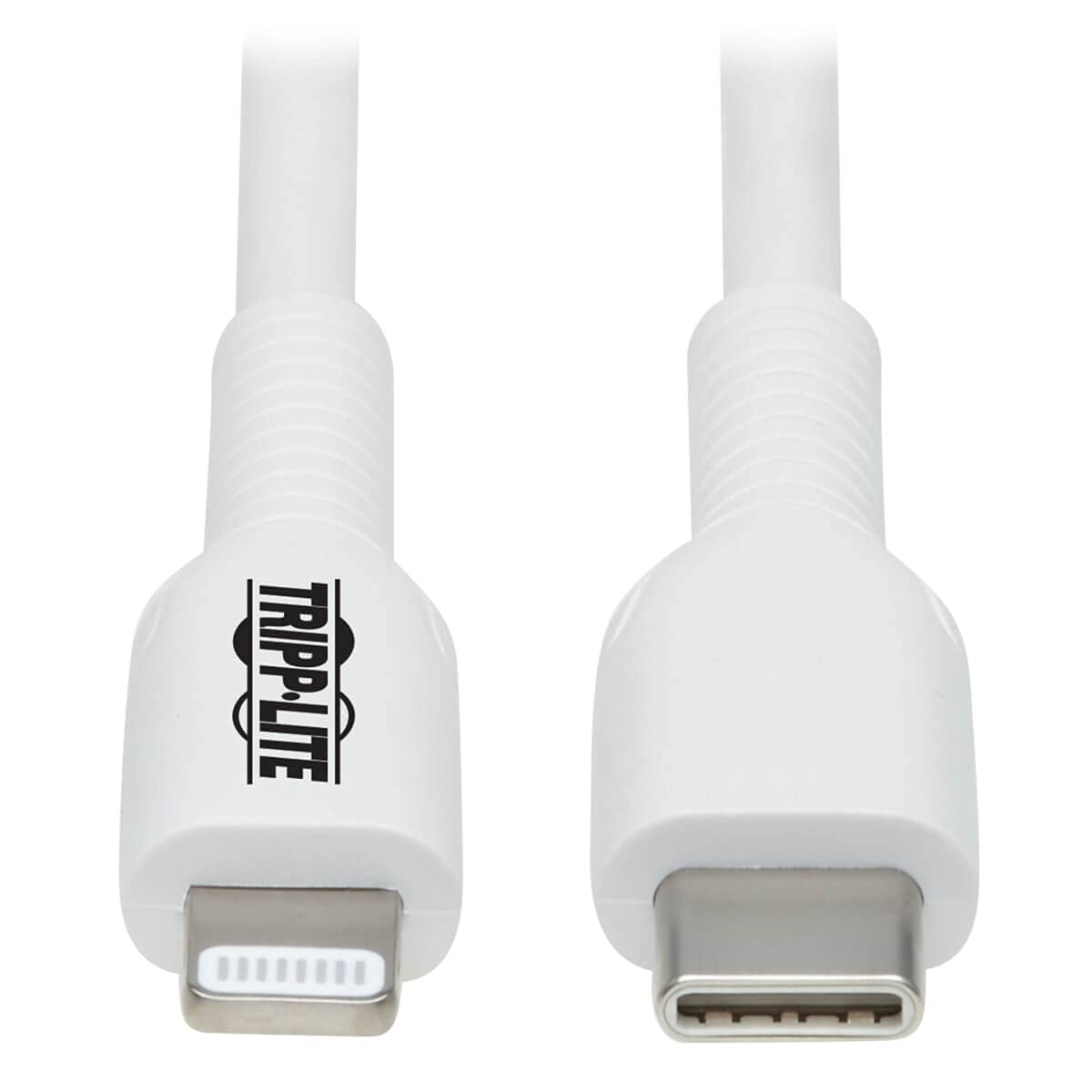 Tripp Lite Safe-IT USB-C to Lightning Cable 6.6ft MFi Certified - Fast Charging for iPhone 14/13/12/11/X/8 - Hospital-Grade Protection, Durable White Charger Cord (2M) - Perfect for Home, Office & Travel Charging