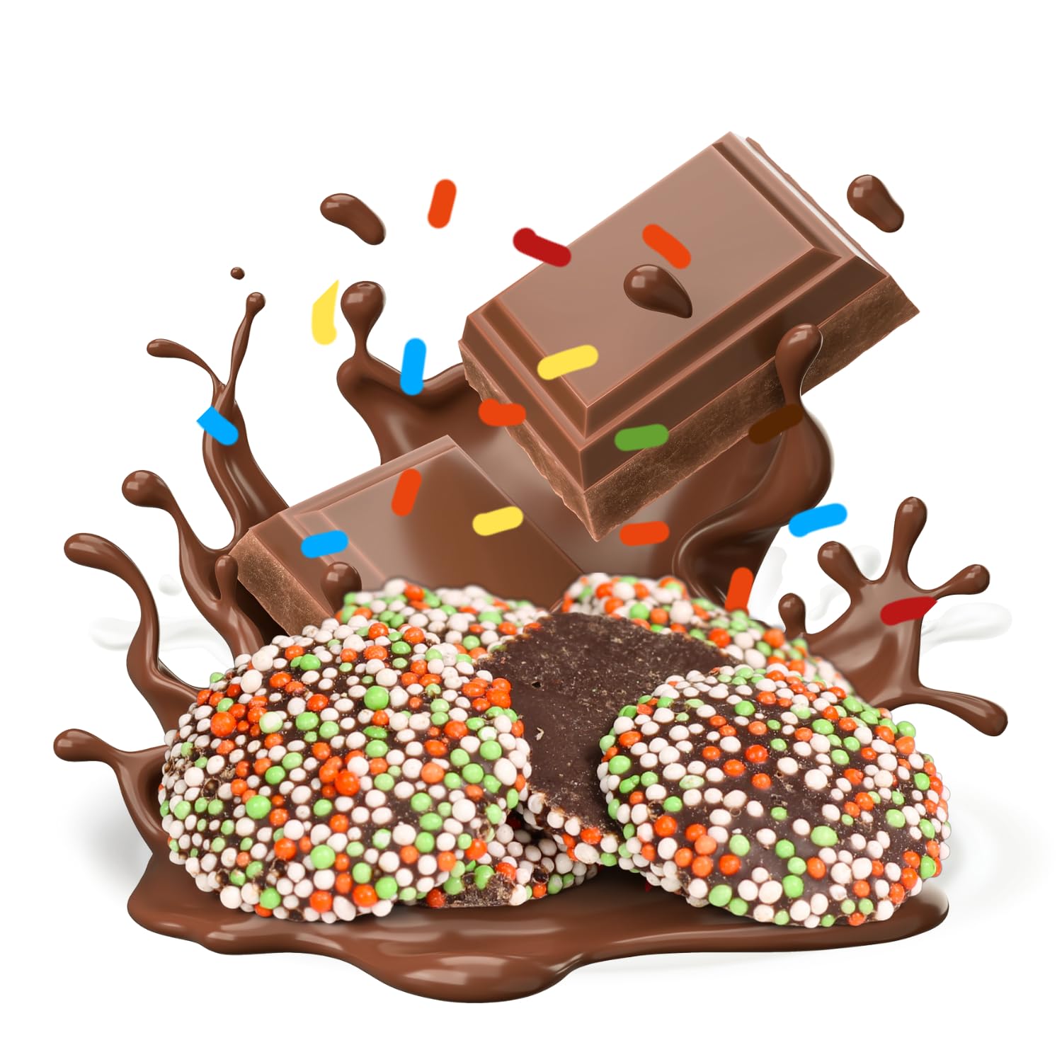 Dark Chocolate Nonpareils Candy - Vegan & Kosher, 2Lbs Bulk Bag for Holiday Gifting & Baking