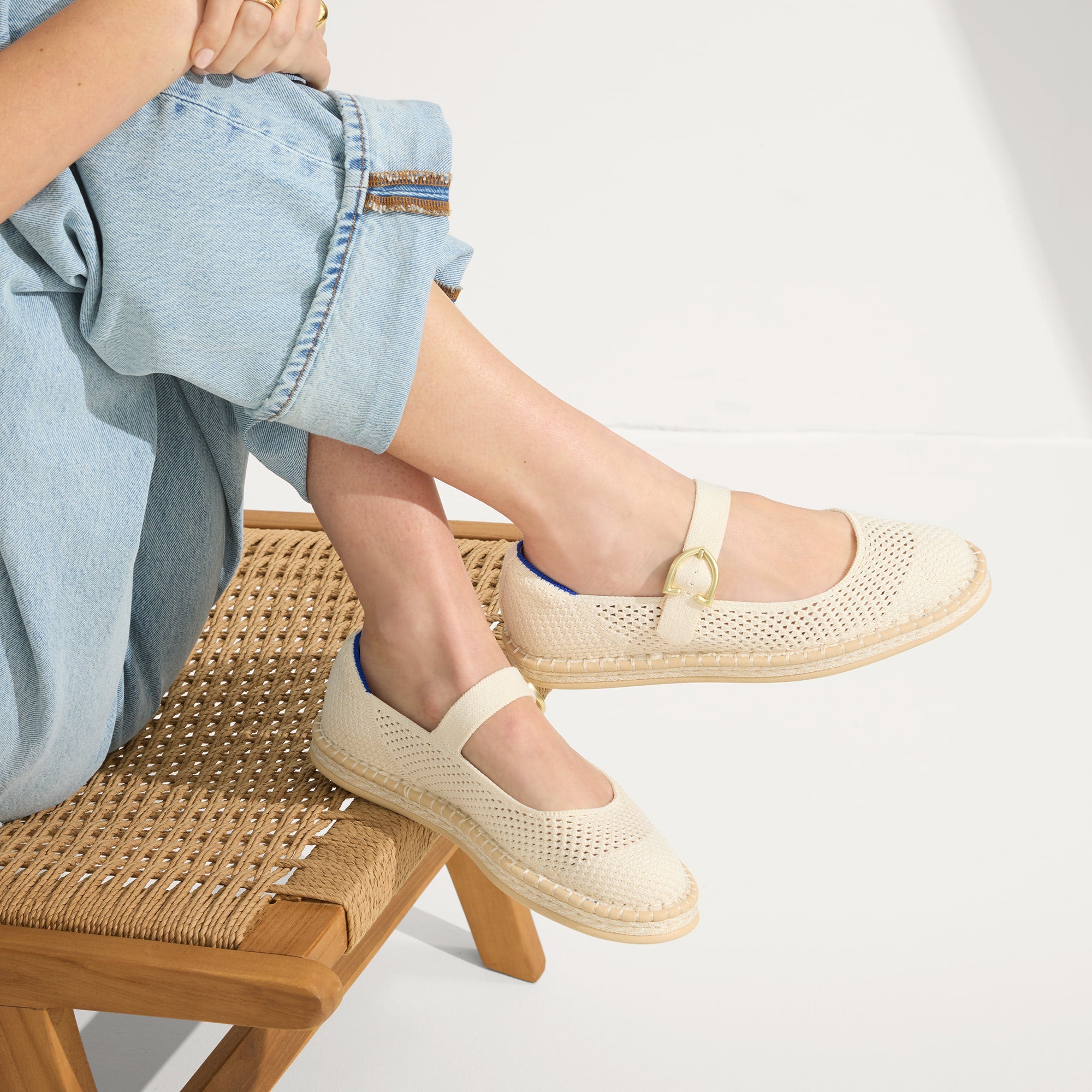 Espadrille Mary Jane Shoes - Jasmine Floral Design | Comfortable & Stylish Women's Flats for Casual Wear, Summer Outfits & Beach Vacations