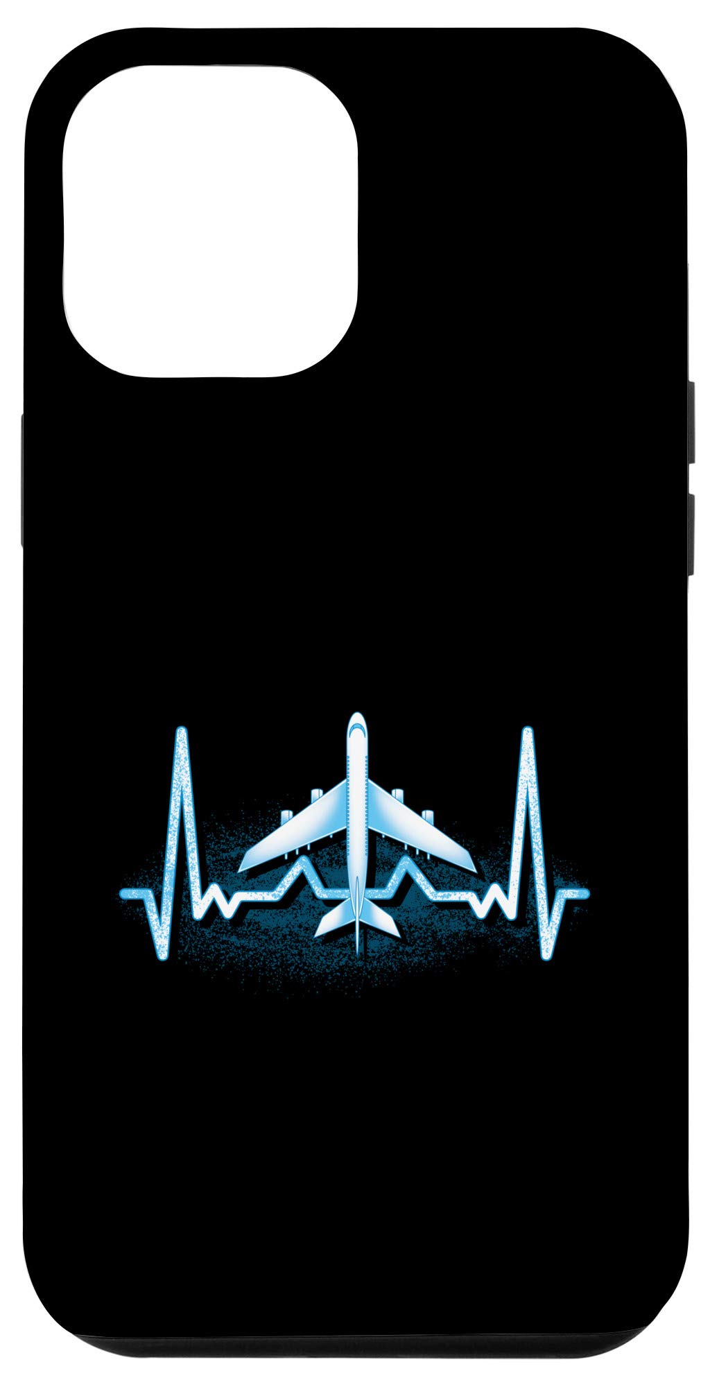 iPhone 12 Pro Max Case - Aviation Pilot Design with Airplane & Heartbeat Pattern - Perfect for Travelers & Flight Enthusiasts