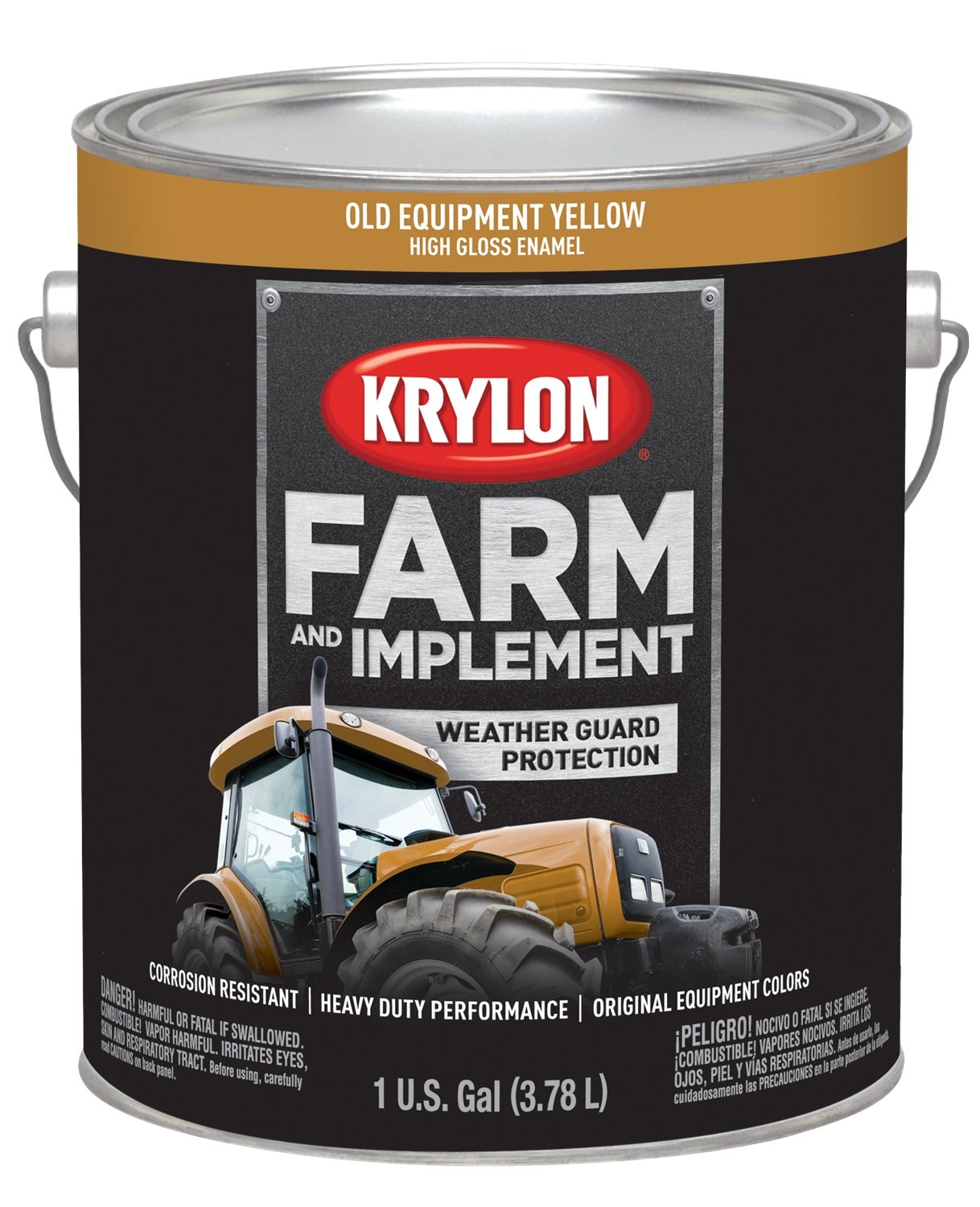 Old Equipment Cat Yellow Farm & Implement Paint - 1 Gallon for Tractors, Machinery & Agricultural Tools | Durable Rust Protection for Outdoor Use