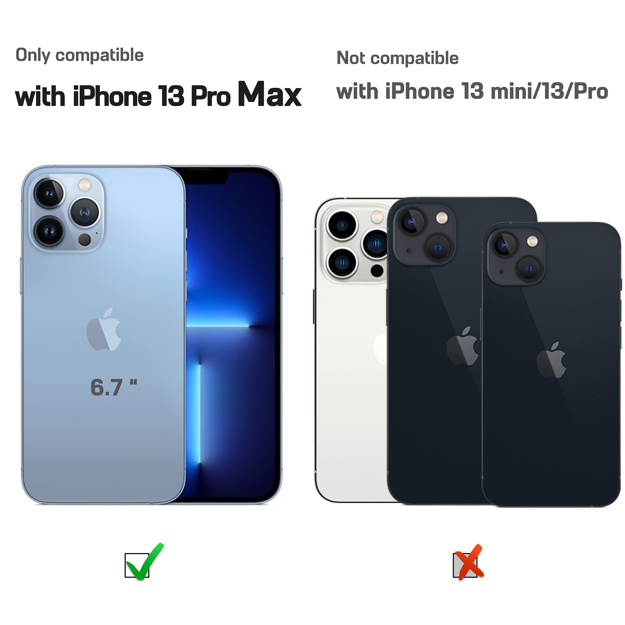 Premium Leather iPhone 13 Pro Max Case - Slim Business Cover with Shockproof Protection | Luxury Elegant Design for iPhone 13 Pro Max 5G 6.7