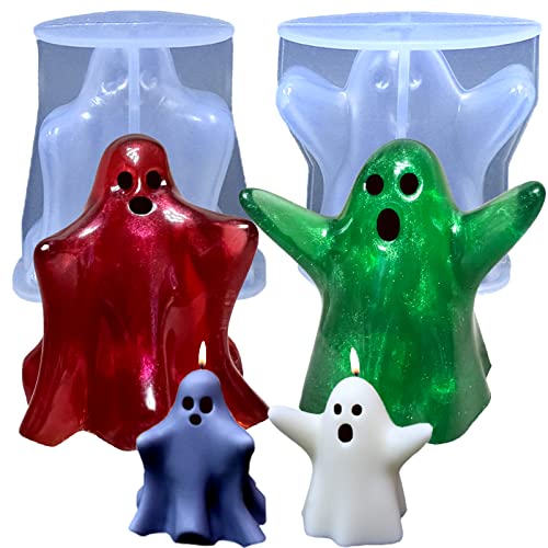2PCS Ghost Candle Molds