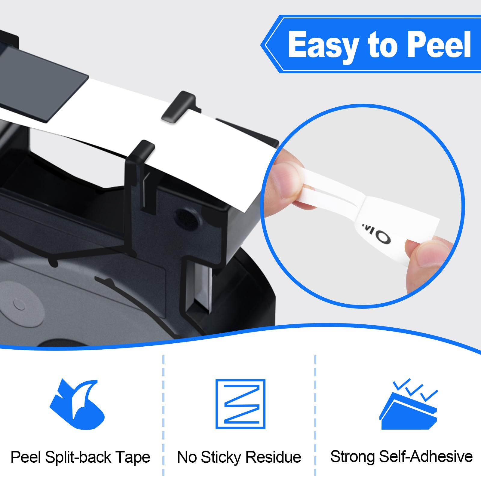 GREENCYCLE Compatible Label Maker Tape for DYMO D1 - 3/4