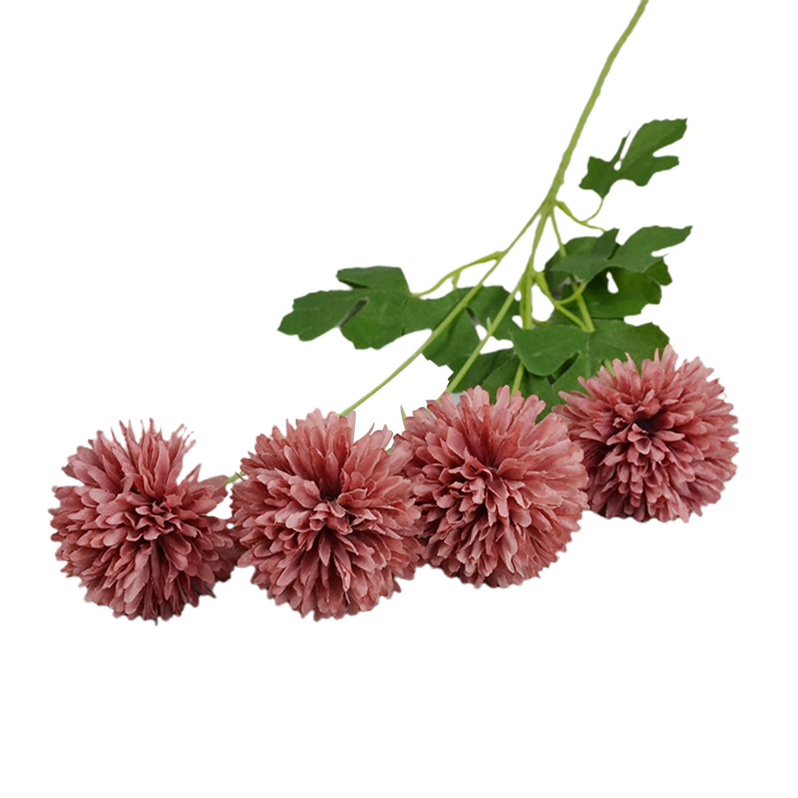 1Pc Realistic Artificial Chrysanthemum Flower - 4 Heads Fake Ball Flower for DIY Home Decor, Wedding Centerpieces, Table Arrangements & Party Decorations