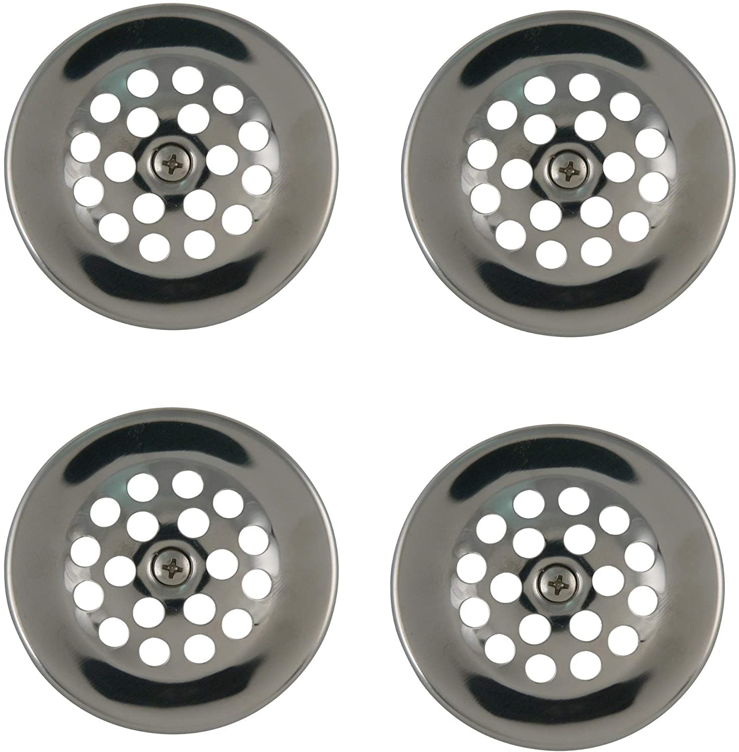 3-Pack Polished Chrome Strainer Dome Covers – Durable & Stylish for Kitchen Sinks, Bathroom Drains, and Shower Stalls
