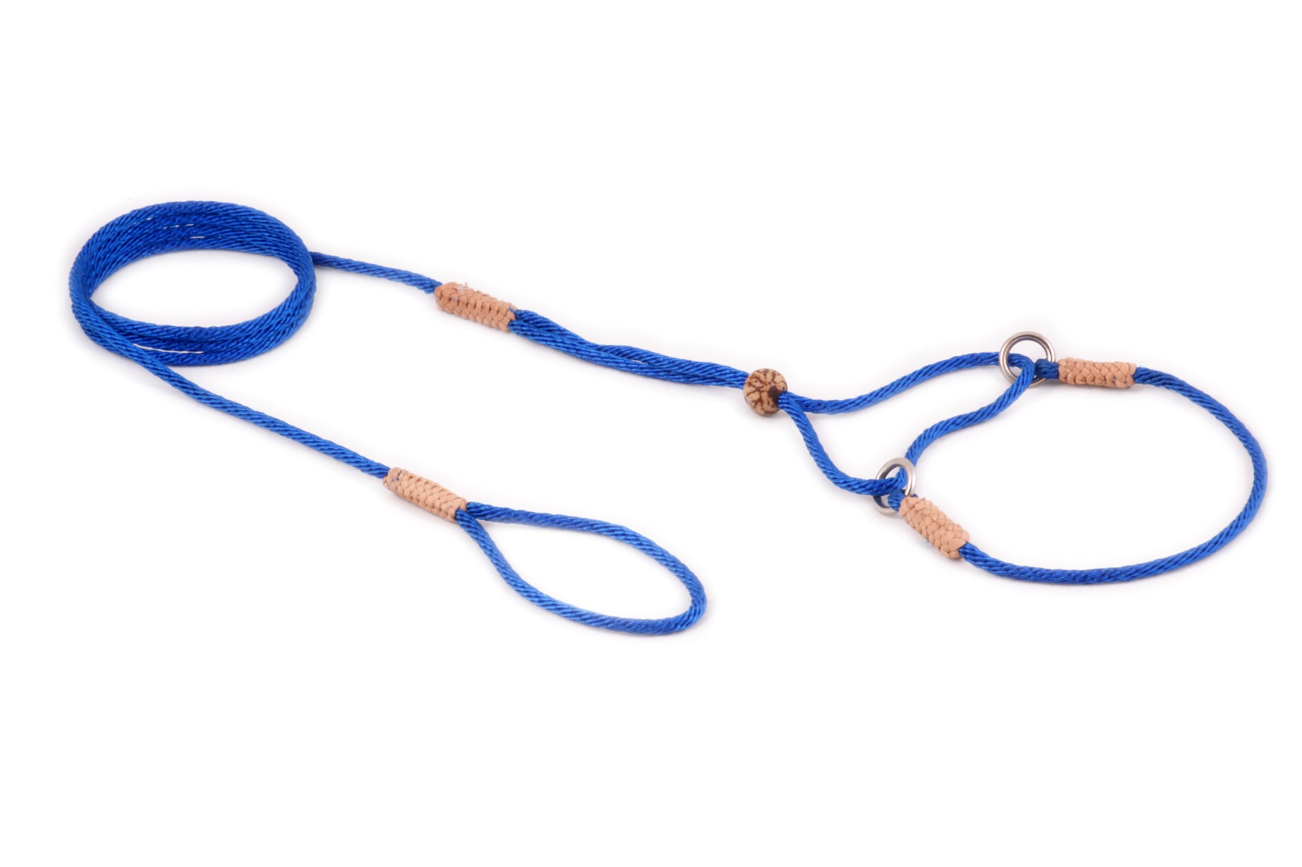 Alvalley Martingale Dog Leash with Collar - Soft Nylon Adjustable Training Leash for Small & Medium Dogs - Includes Tagua Bead Stopper & ID Tag - Perfect for Walking, Obedience Training & Daily Use