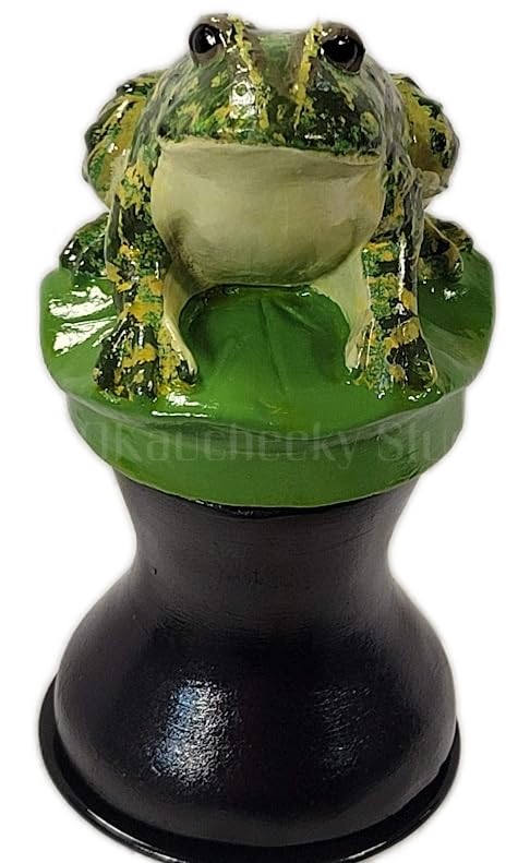 Heavy Duty Decorative Steel Rolling Hose Guide - Hand Painted in USA, Frog Forest Green - Perfect for Garden, Yard & Outdoor Watering Systems