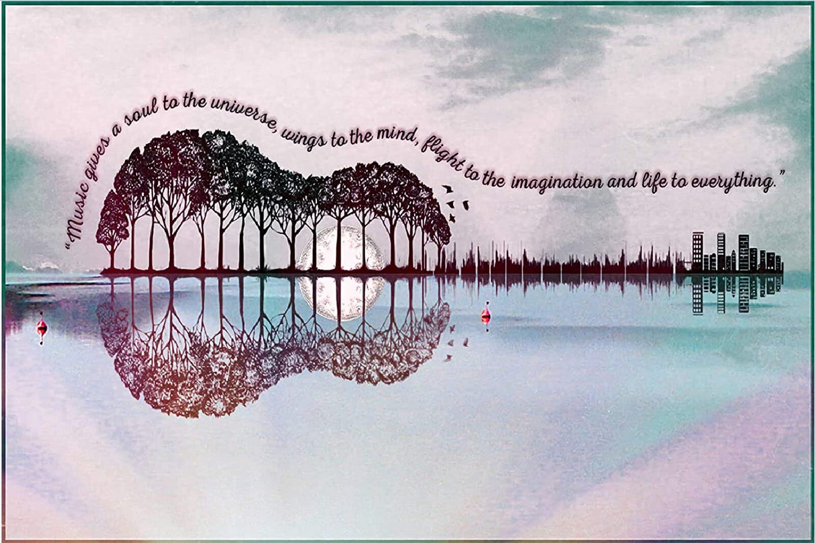 5D Diamond Painting Kit - DIY Guitar Tree Diamond Art for Adults & Kids, Round Drill Paint by Numbers Craft for Home Wall Decor (12x16 Inch) - Perfect for Relaxation, Gifts & Living Room Decor