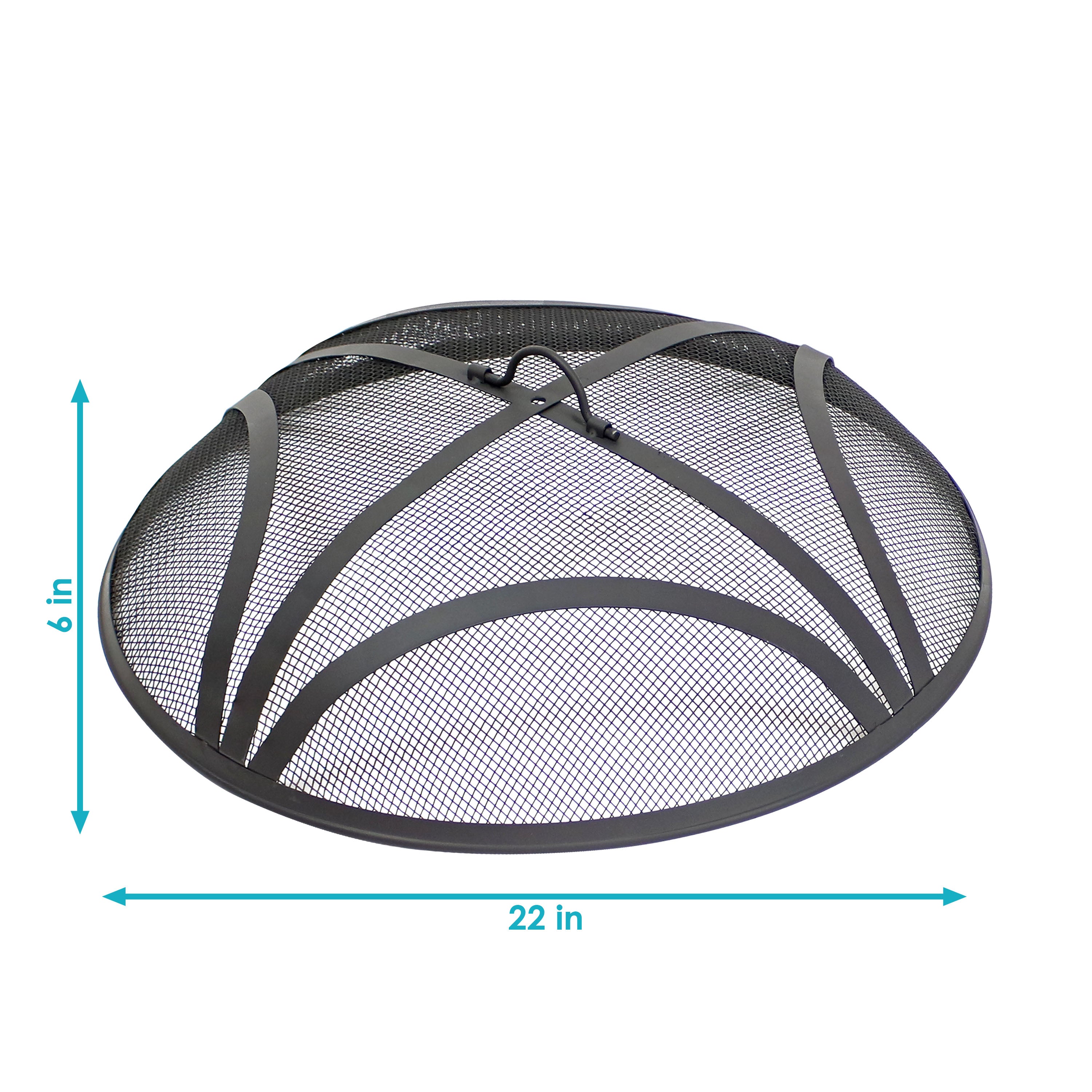Sunnydaze 36-Inch Round Steel Fire Pit Spark Screen & Lid - Durable Outdoor Fire Pit Cover for Camping, Backyard, Patio, and Bonfire Safety