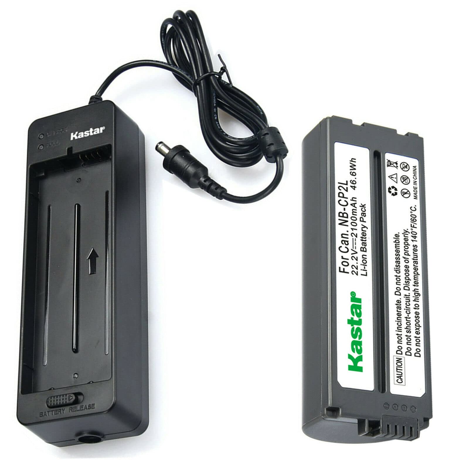 Kastar 1-Pack Gray Battery & CG-CP200 Charger Compatible with Canon SELPHY CP900 CP1200 CP1300 & HP Photosmart A716 Photo Printer - Perfect for Home Photo Printing & Travel Photography