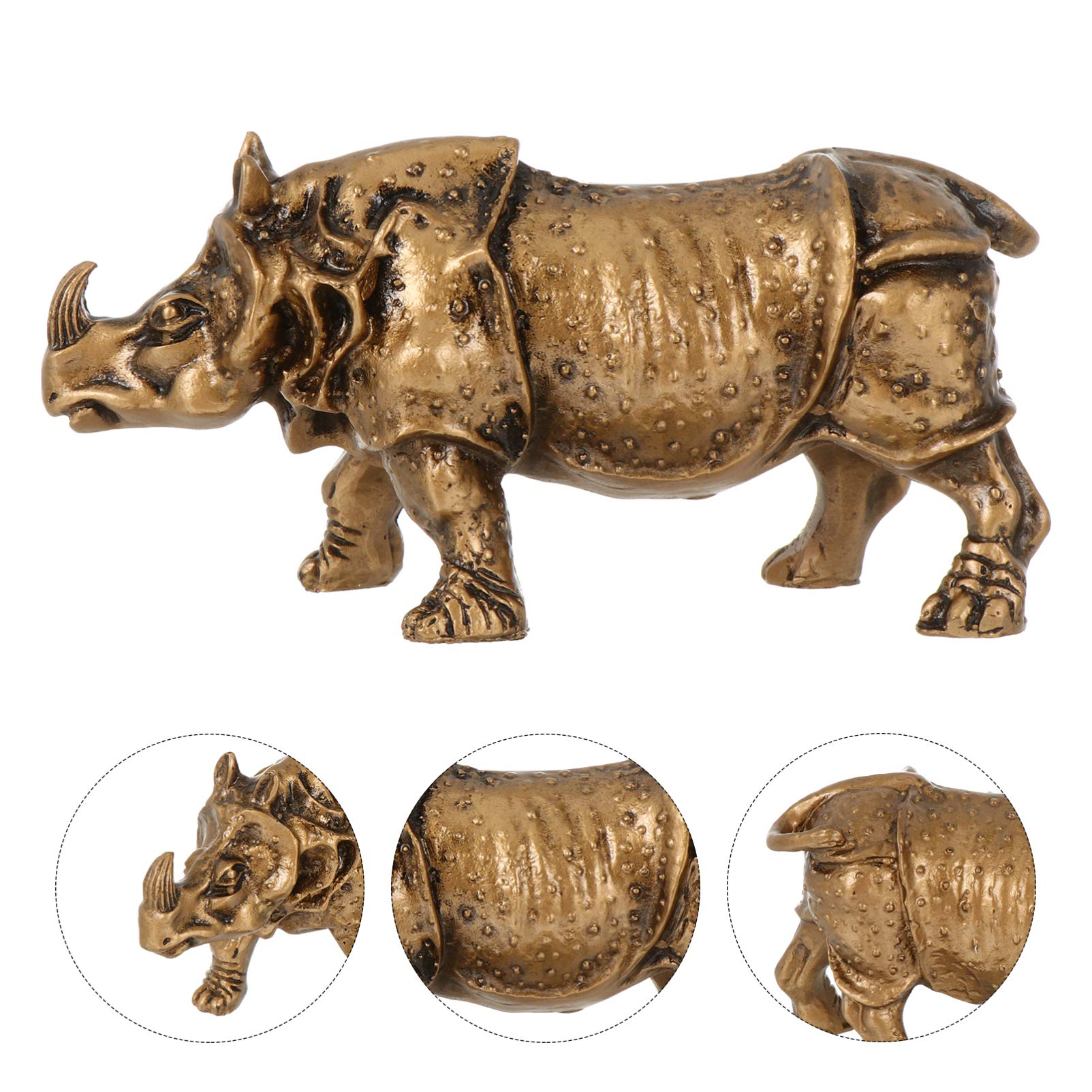 EXCEART Rhinoceros Resin Figurine - Animal Statue for Office Decor, Tea Pet, Car Dashboard, and Home Decoration | Perfect Gift for Animal Lovers