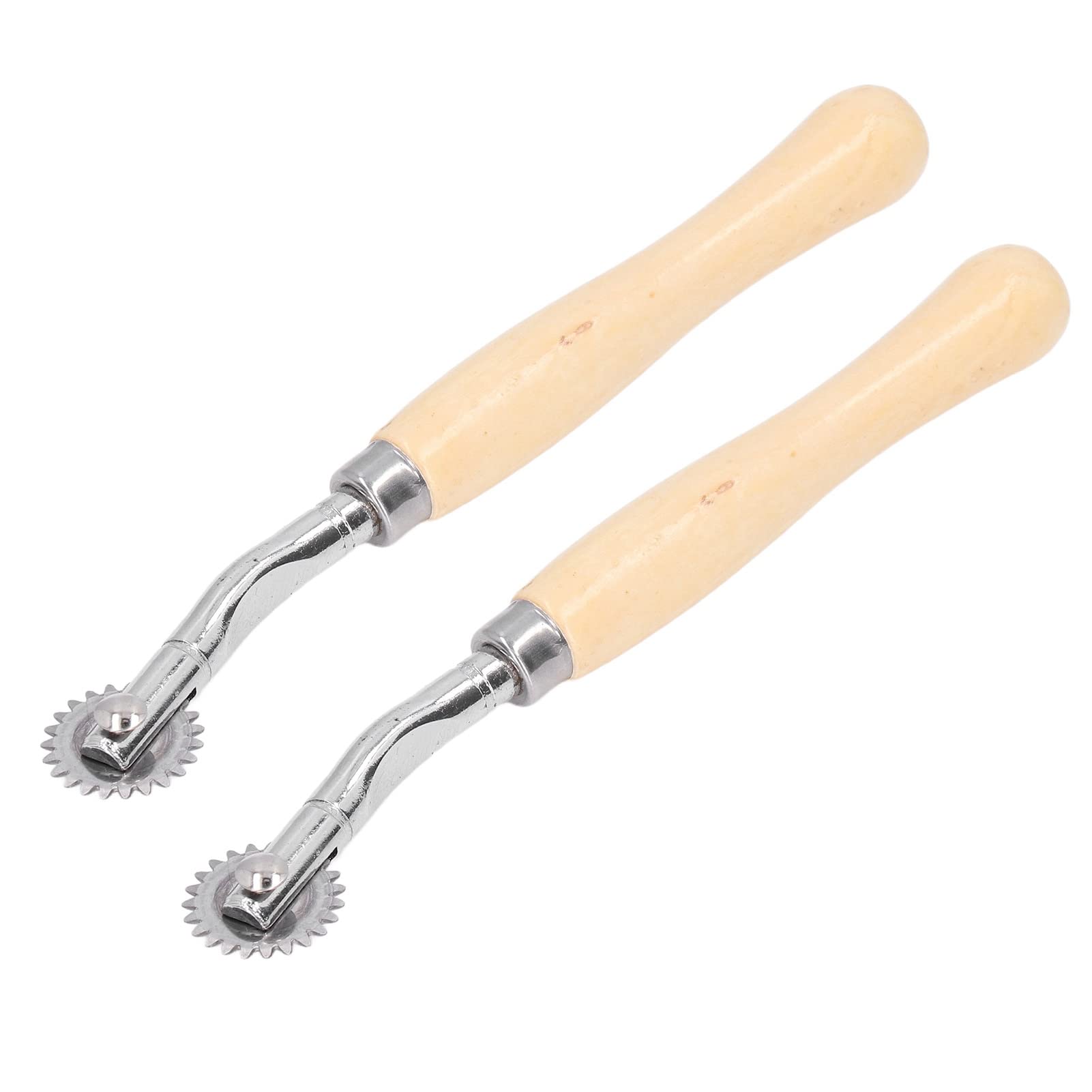 2PCS Stainless Steel Pounce Wheel Perforator Tool for Leather, Paper & Fabric - DIY Tracing Wheel for Sewing, Crafting & Quilting - Perfect for Leatherworking, Dressmaking & Pattern Transfer