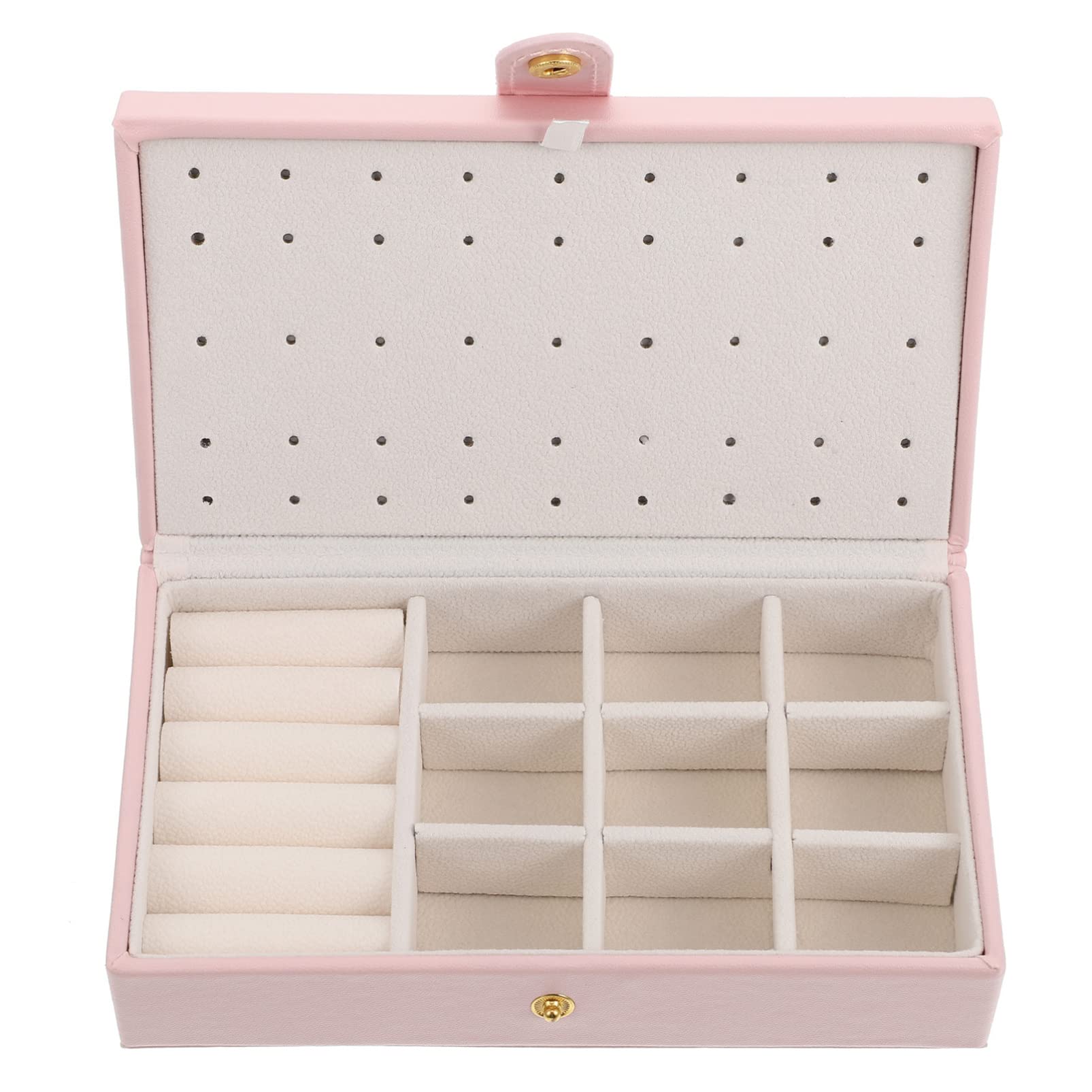 VOSAREA Double Layer Jewelry Box Organizer - Portable Travel Jewelry Case for Necklaces, Rings & Earrings - Compact Home Storage Solution for Women's Accessories | Perfect for Travel, Gifts & Daily Use