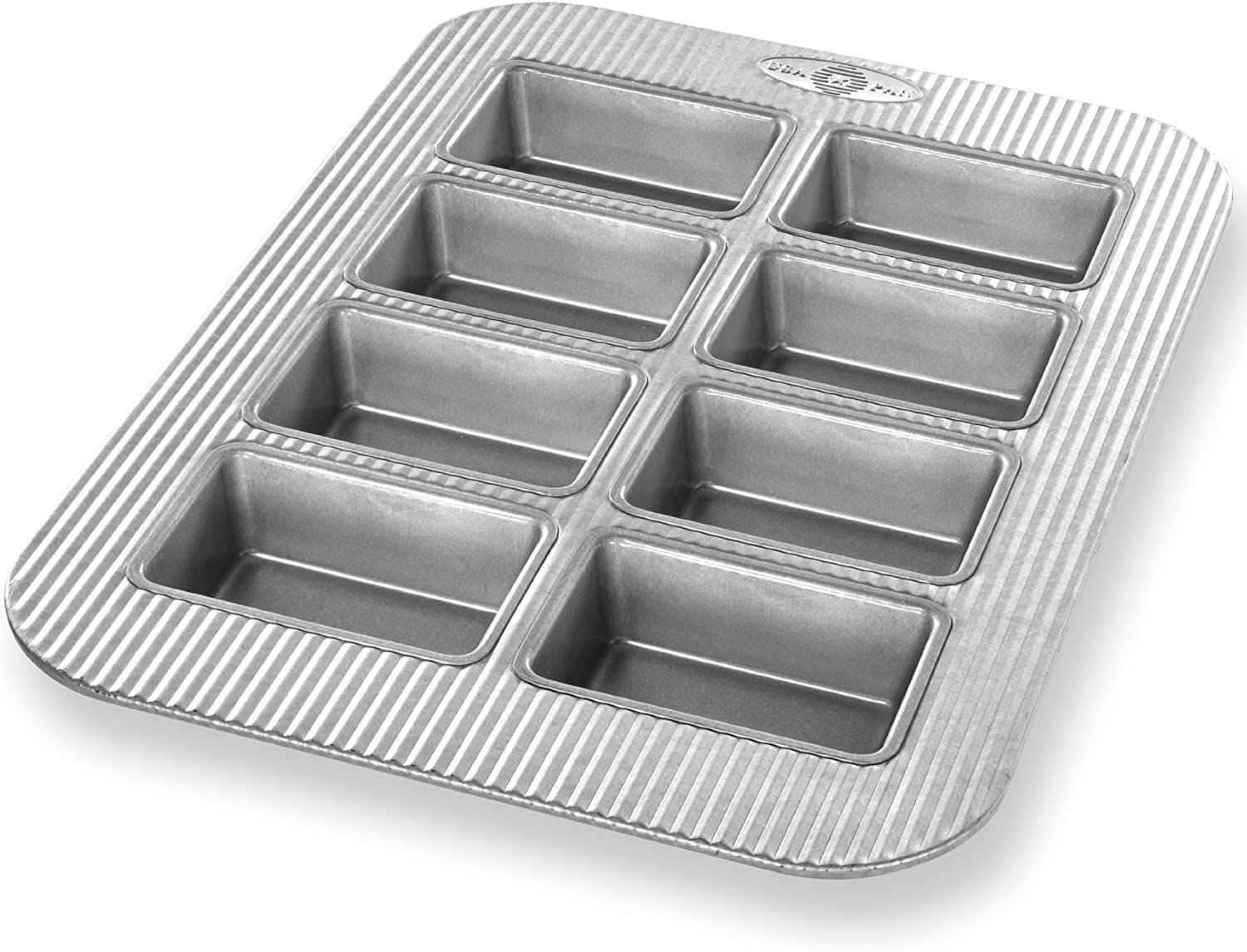 USA Pan 8-Well Mini Loaf Pan - Nonstick Bakeware for Perfect Mini Breads & Desserts - Ideal for Home Baking, Holiday Treats & Gift Giving