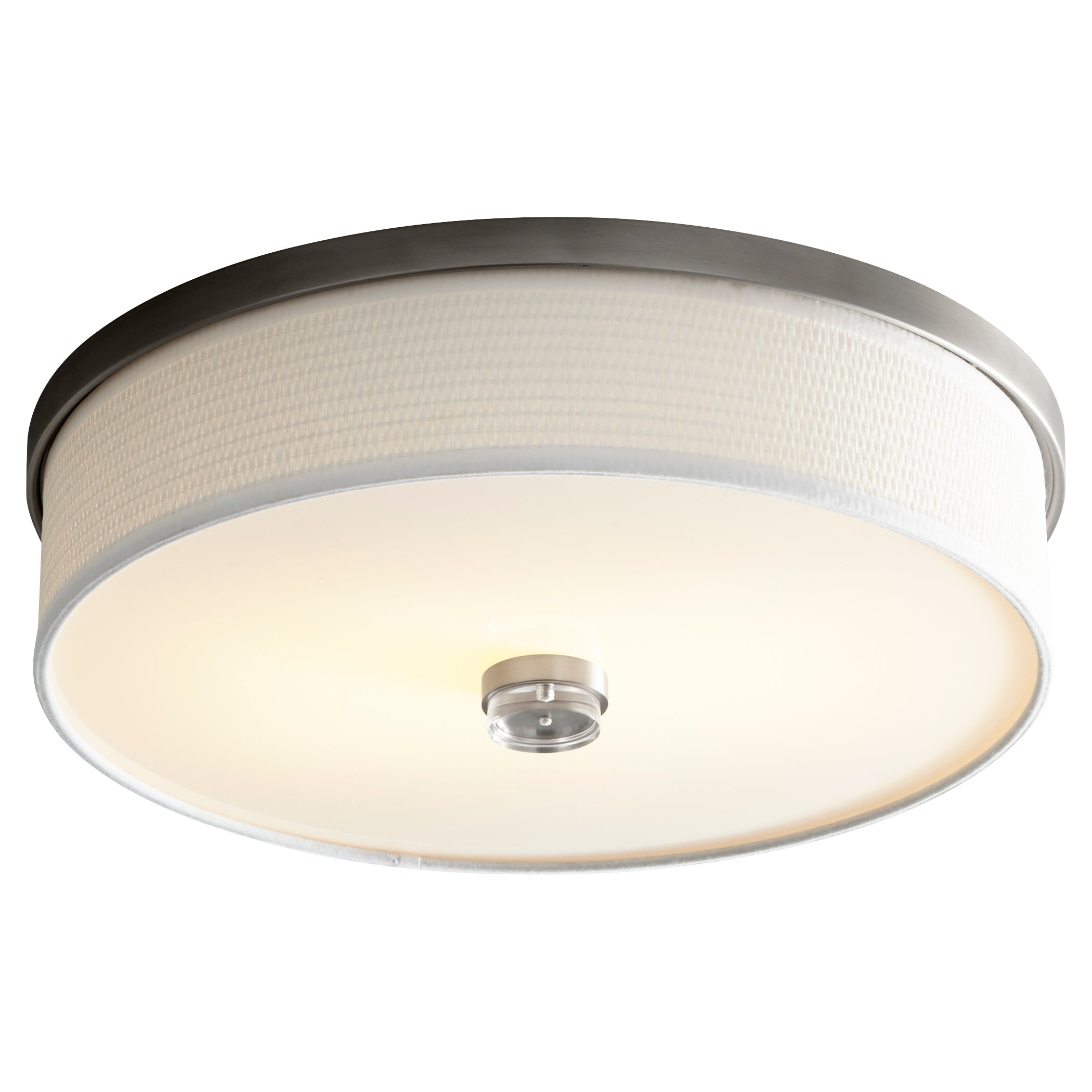 Oxygen Echo 3 694 24 Inch Modern Ceiling Light Fixture - Satin Nickel Finish with White Glass Shade | Perfect for Living Room, Bedroom & Dining Room Lighting