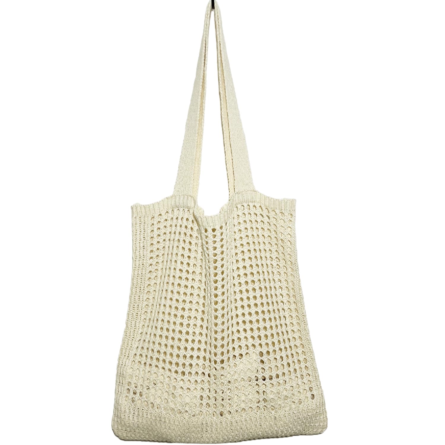 WantGor Crochet Bags for Women - Stylish Beach Mesh Tote Shoulder Bag, Foldable Casual Shopping & Travel Handbag - Perfect for Beach Outings, Grocery Shopping & Weekend Getaways