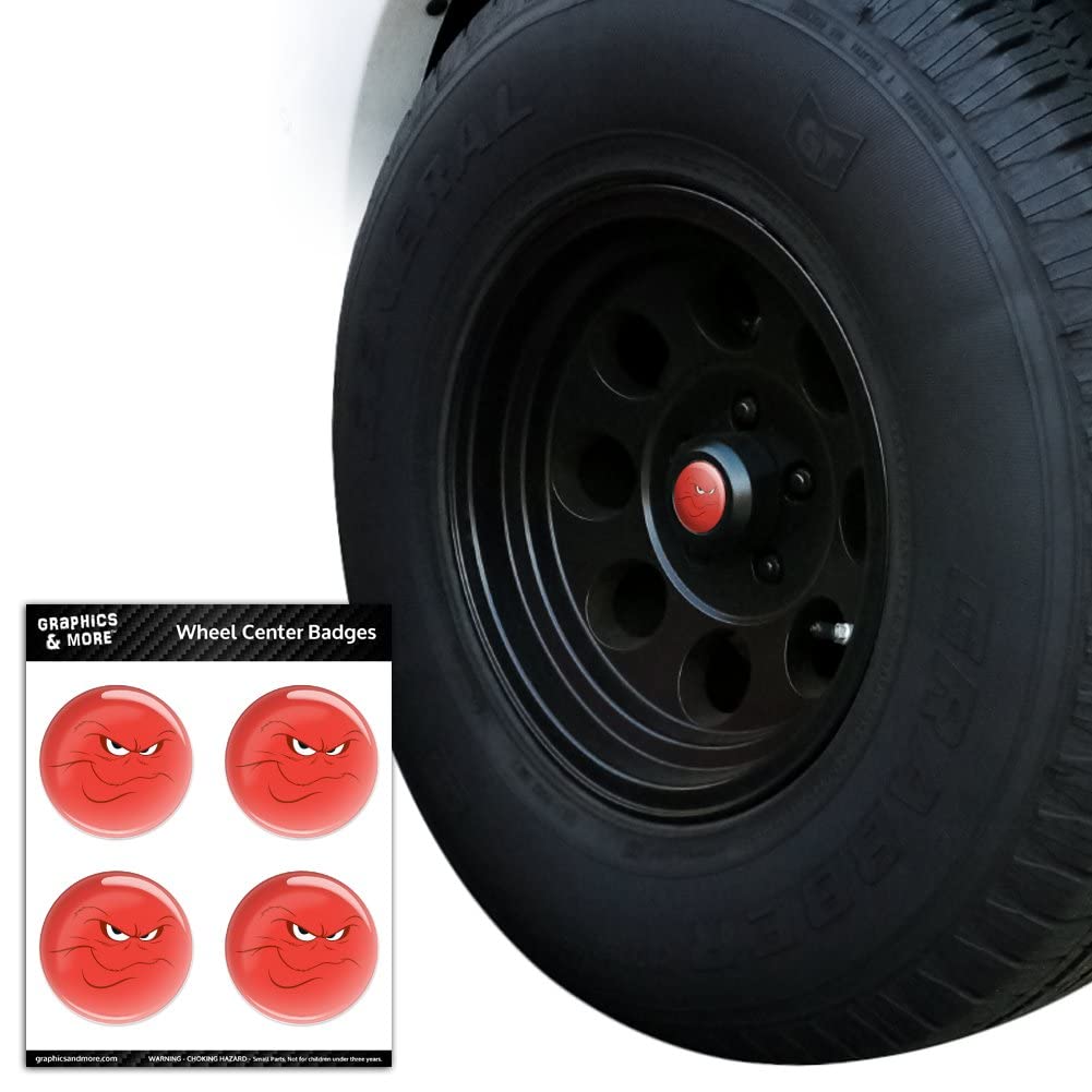 Looney Tunes Gossamer Face Tire Wheel Center Cap - Resin-Topped Badges & Stickers for Car, Truck, and Motorcycle Customization - Perfect for Auto Enthusiasts and Cartoon Fans