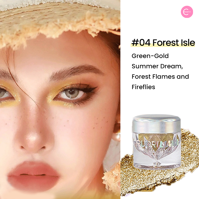 SANFU RUORI LIANA Luminous Glitter Eyeshadow Powder - Long Lasting Shimmer Makeup for Party, Night Out & Special Occasions
