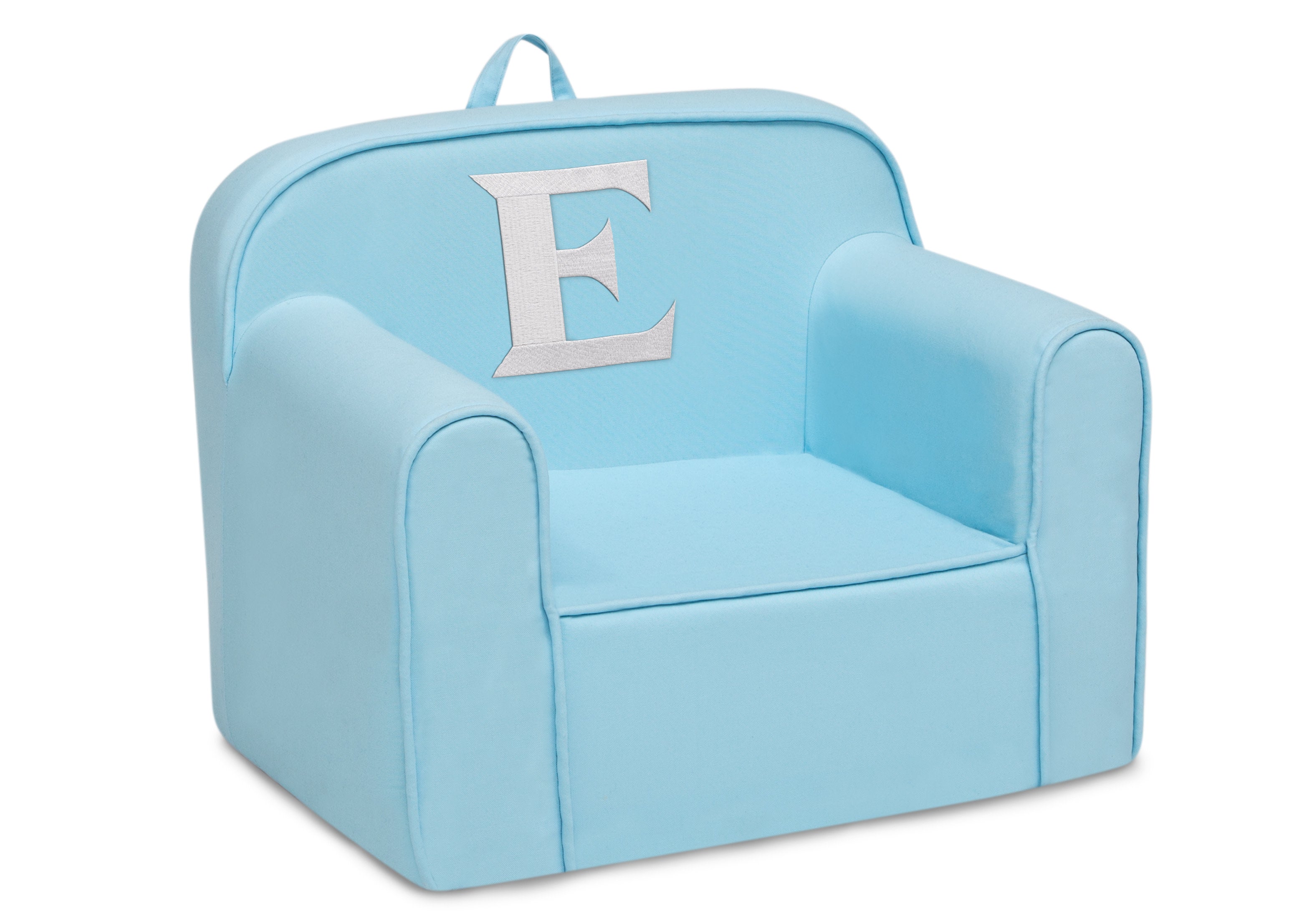 Personalized Monogram Light Blue Cozee Chair - Custom Plush Recliner for Living Room, Nursery & Office - Cozy Reading & Relaxation Seat
