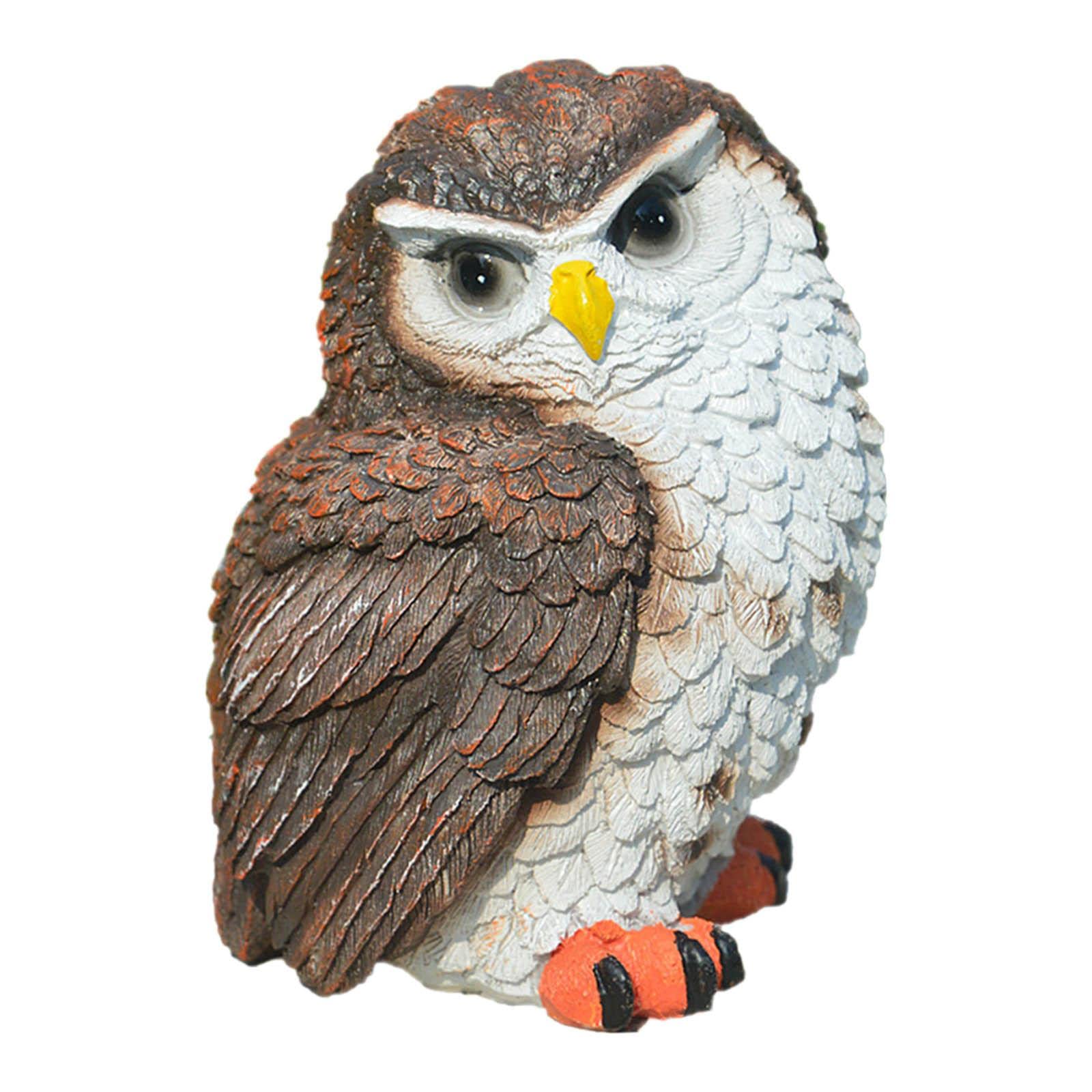 Baoblaze Resin Garden Owl Statue - Outdoor Decor for Patio, Lawn & Garden Protection | Handcrafted Brown Owl Sculpture for Yard, Porch & Home Décor