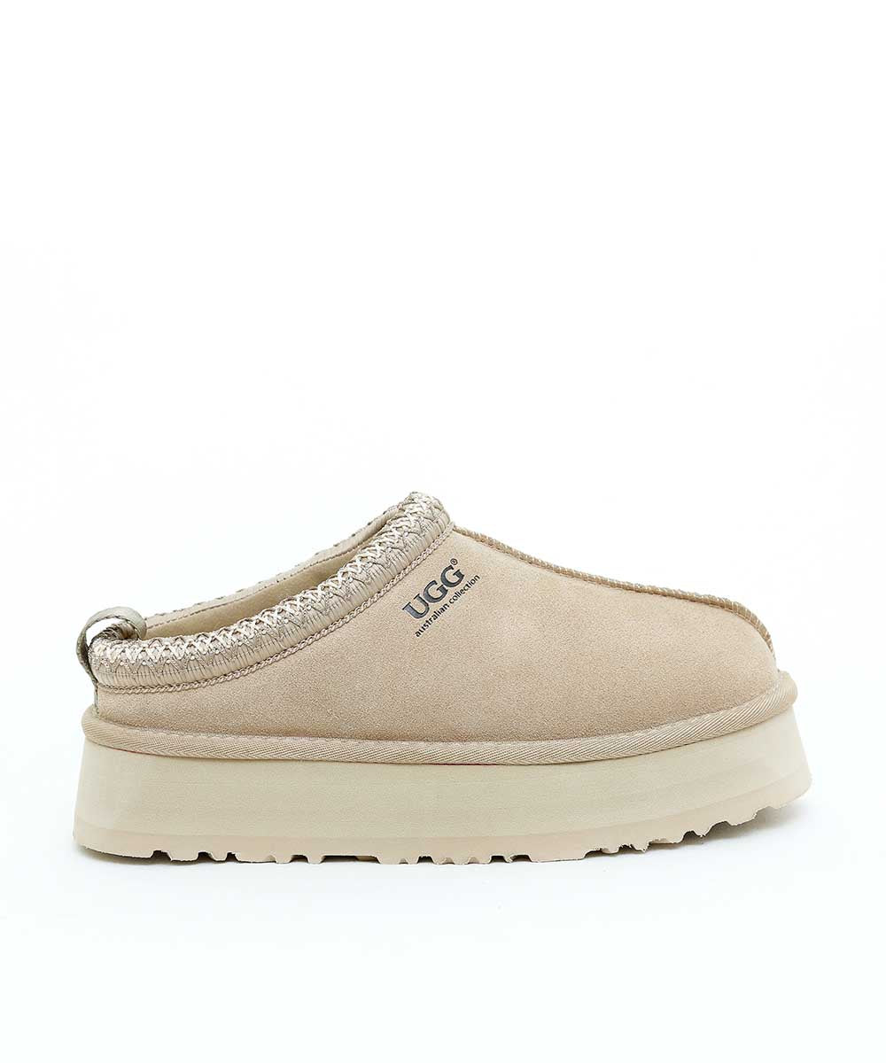 Women's UGG Tassy Platform Moccasin Slippers - Cozy Faux Fur Lined Winter House Shoes for Women | Perfect for Indoor Comfort, Lounging & Cold Weather Wear