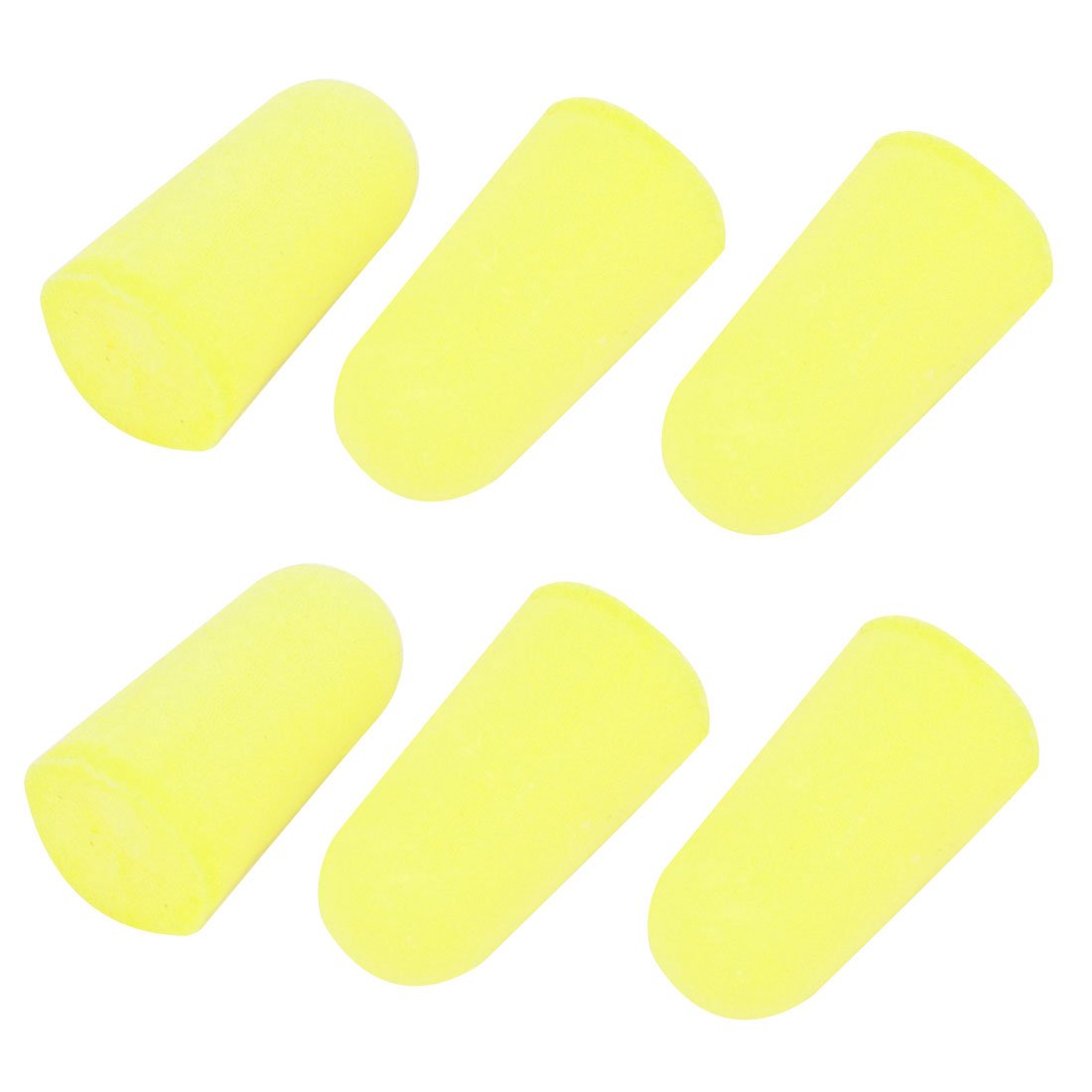 uxcell 6 Pcs Soft Foam Noise Cancelling Earplugs for Travel, Sleeping & Work - Comfortable Reusable Yellow Ear Protection for Airplanes, Concerts & Loud Environments