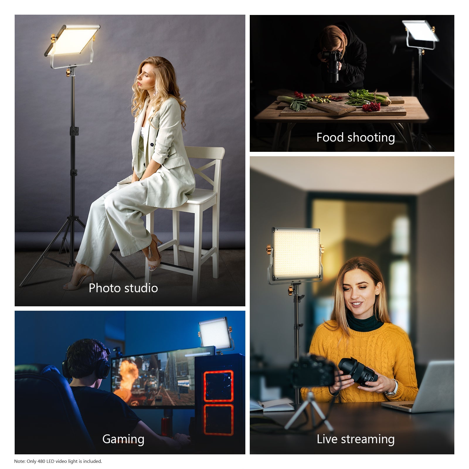 Neewer NL480 Bi-Color LED Panel Light - 480W Studio Lighting for Photography, Videography & YouTube Videos - Perfect for Portrait, Product Shoots & Live Streaming