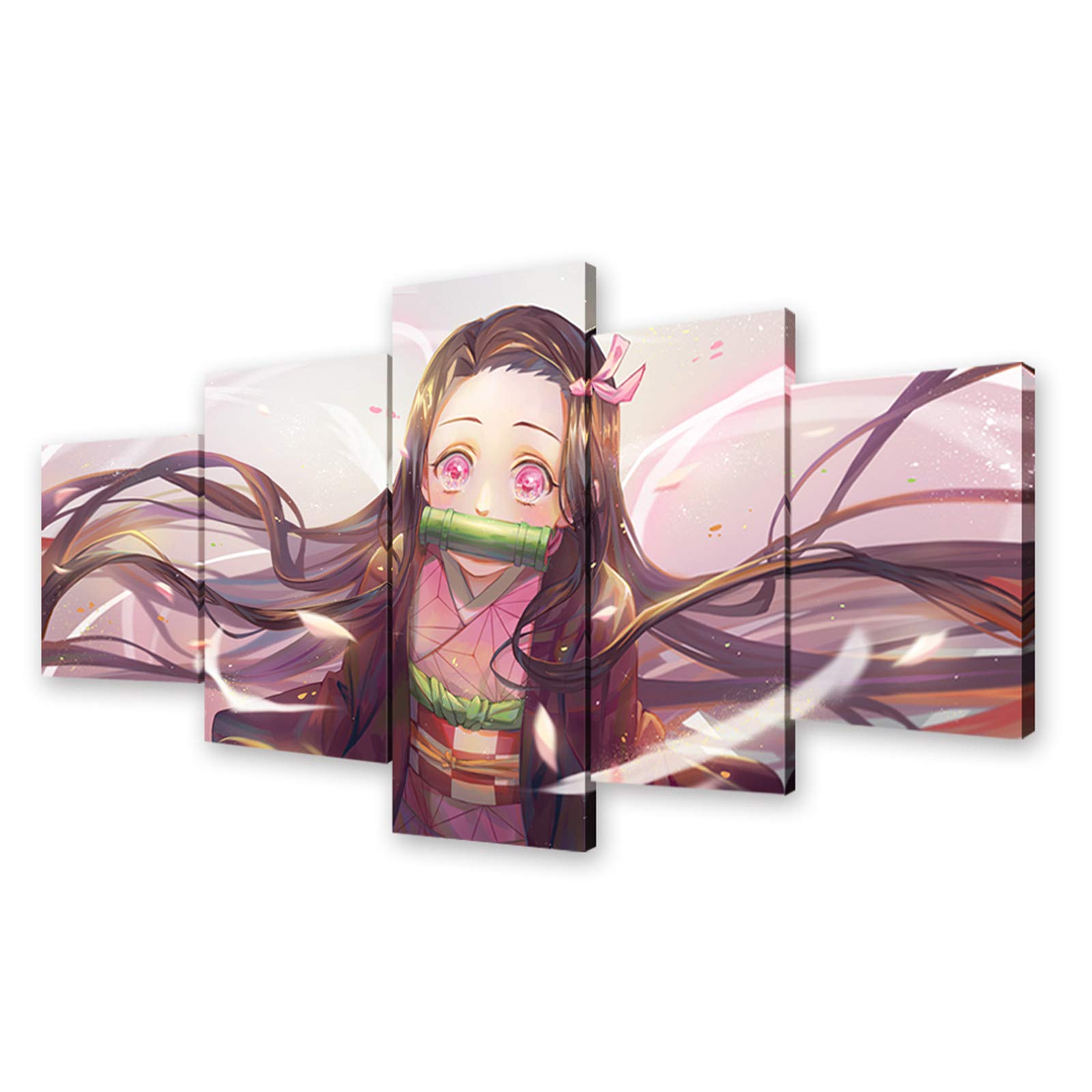 Demon Slayer Anime Poster - Nezuko Canvas Wall Art Print with Frame for Living Room, Bedroom & Office Decor | Perfect Gift for Anime Fans