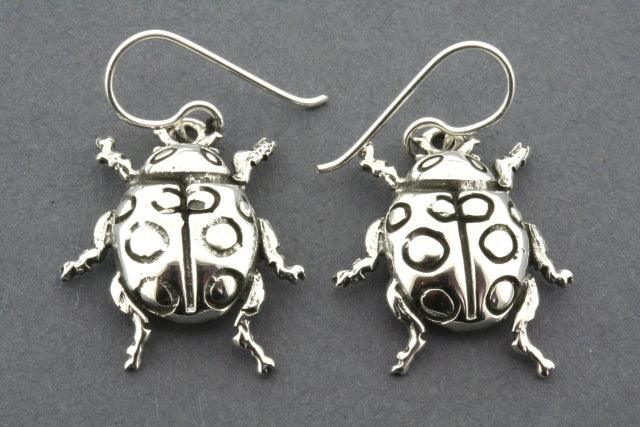 Sterling Silver Beetle Earrings for Women - Elegant Handmade Jewelry for Everyday Wear & Special Occasions